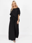 Letni damski komplet Pnk Fashion Bluzka/Spodnie Czarny - W250730