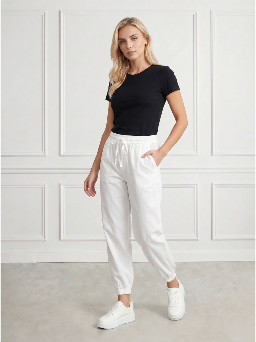 Letnie spodnie damskie M.Sara Jogger Bałe - W260959 (1).jpg