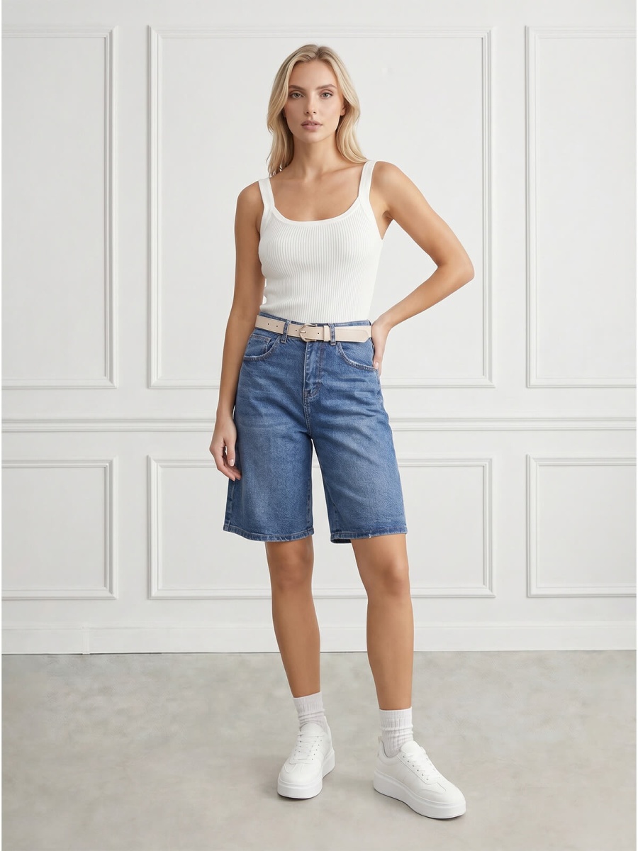Spodenki jeans damskie M.Sara Bermudy Niebieskie - W260967 (1).jpg