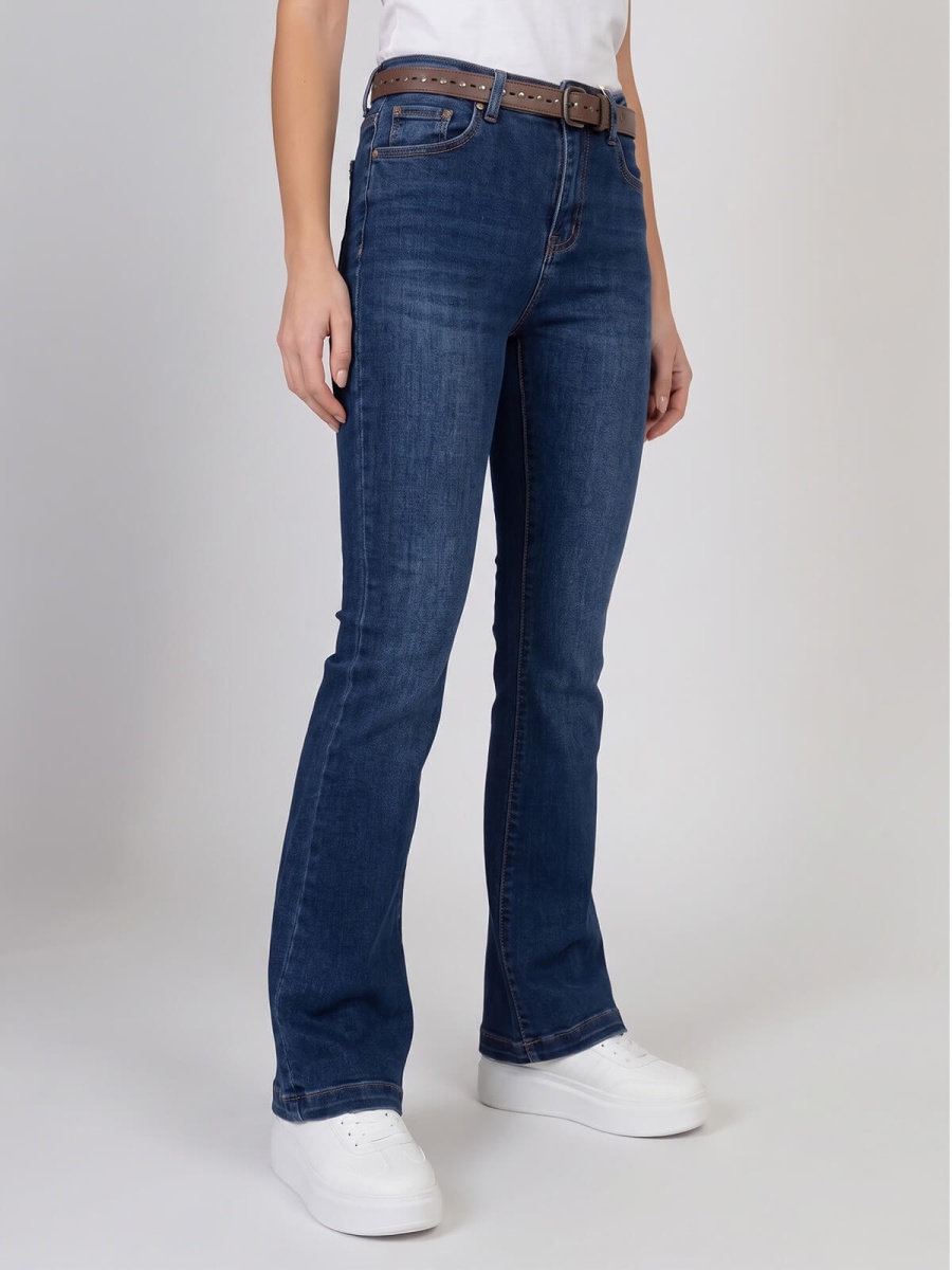 Spodnie jeans M.Sara Dzwony Flared Leg Niebieskie - W261399 (4).jpg