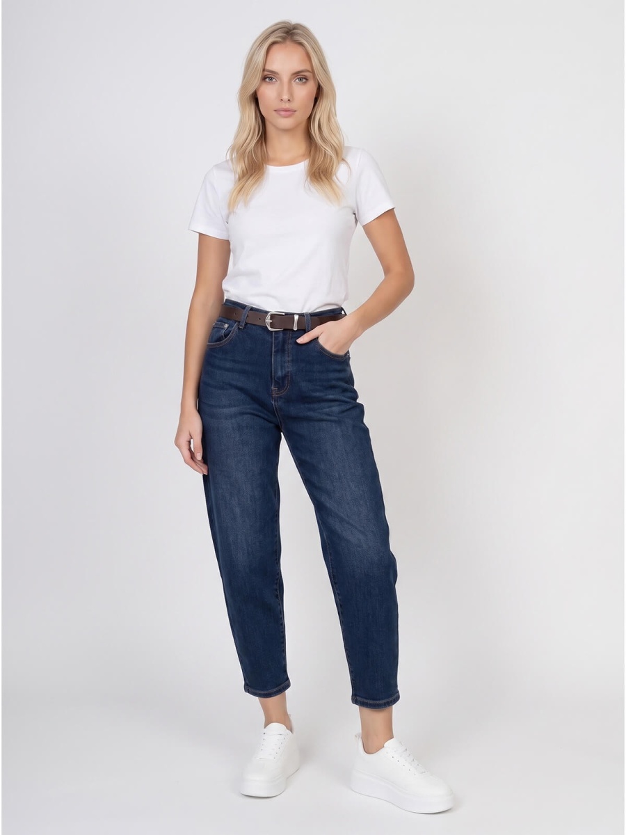Spodnie jeans damskie M.Sara Balloon Granatowe - W261404 (1).jpg