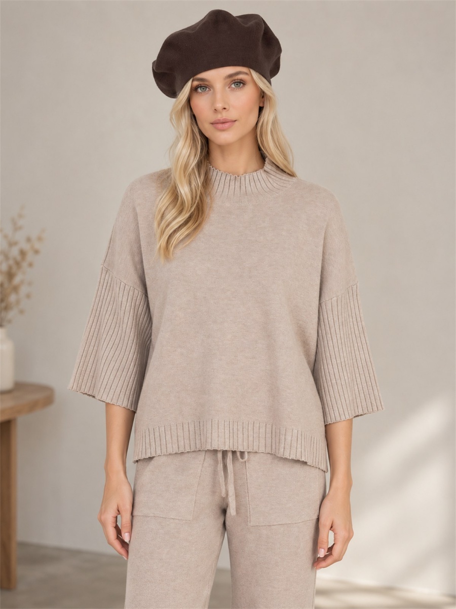 Damski beret Czapka wiskozowa ciepły miękki Czekoladowy - J262131