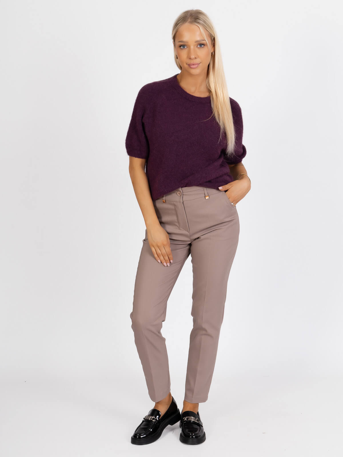 Sweter damski z krótkim rękawem Śliwkowy - J241926 (10).jpg