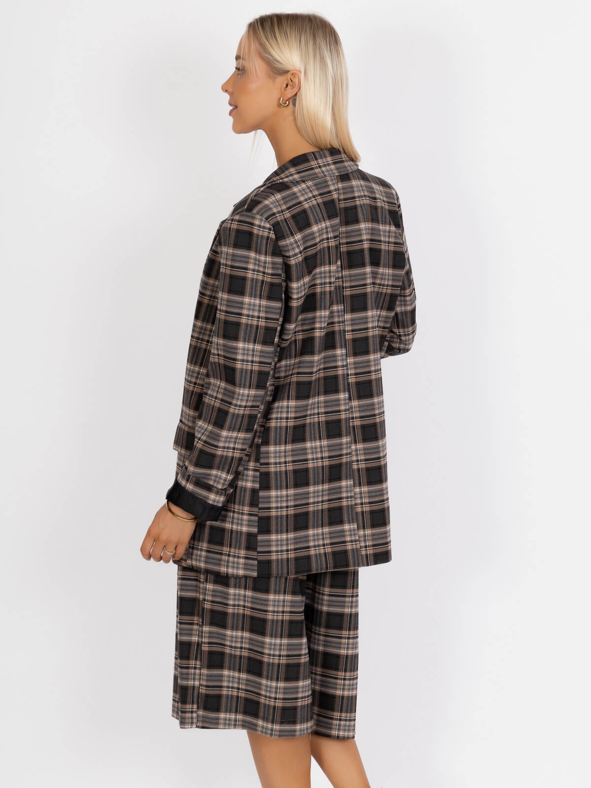 Elegancka marynarka damska w kratkę Szara - J251877  (20).jpg