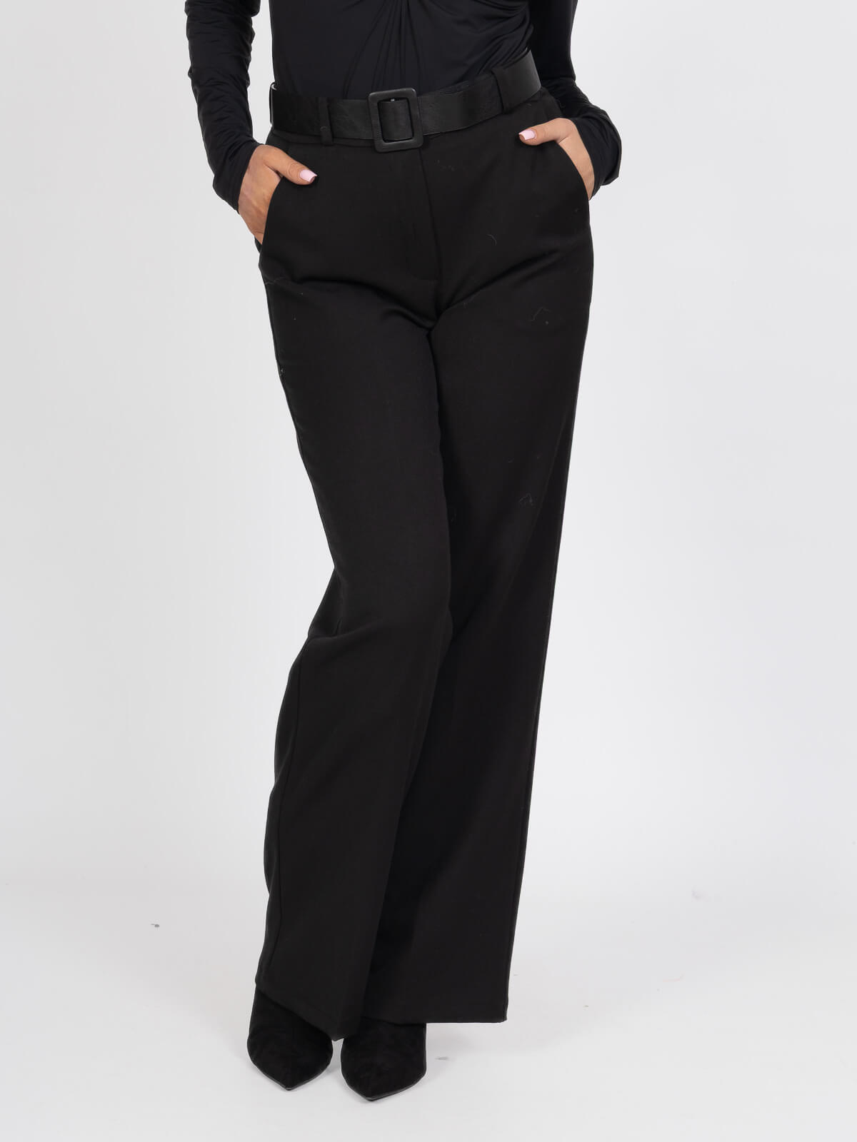 Eleganckie spodnie z szeroką nogawką Czarne - J252271 (1).jpg