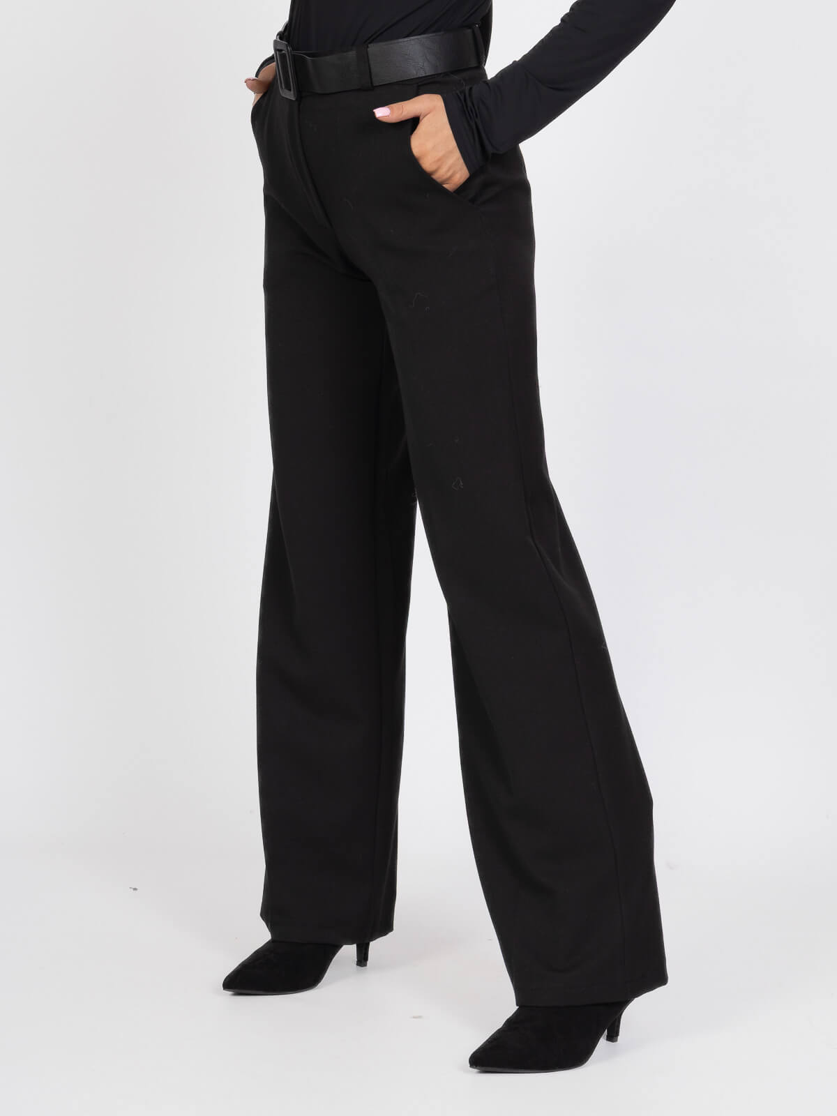 Eleganckie spodnie z szeroką nogawką Czarne - J252271 (3).jpg