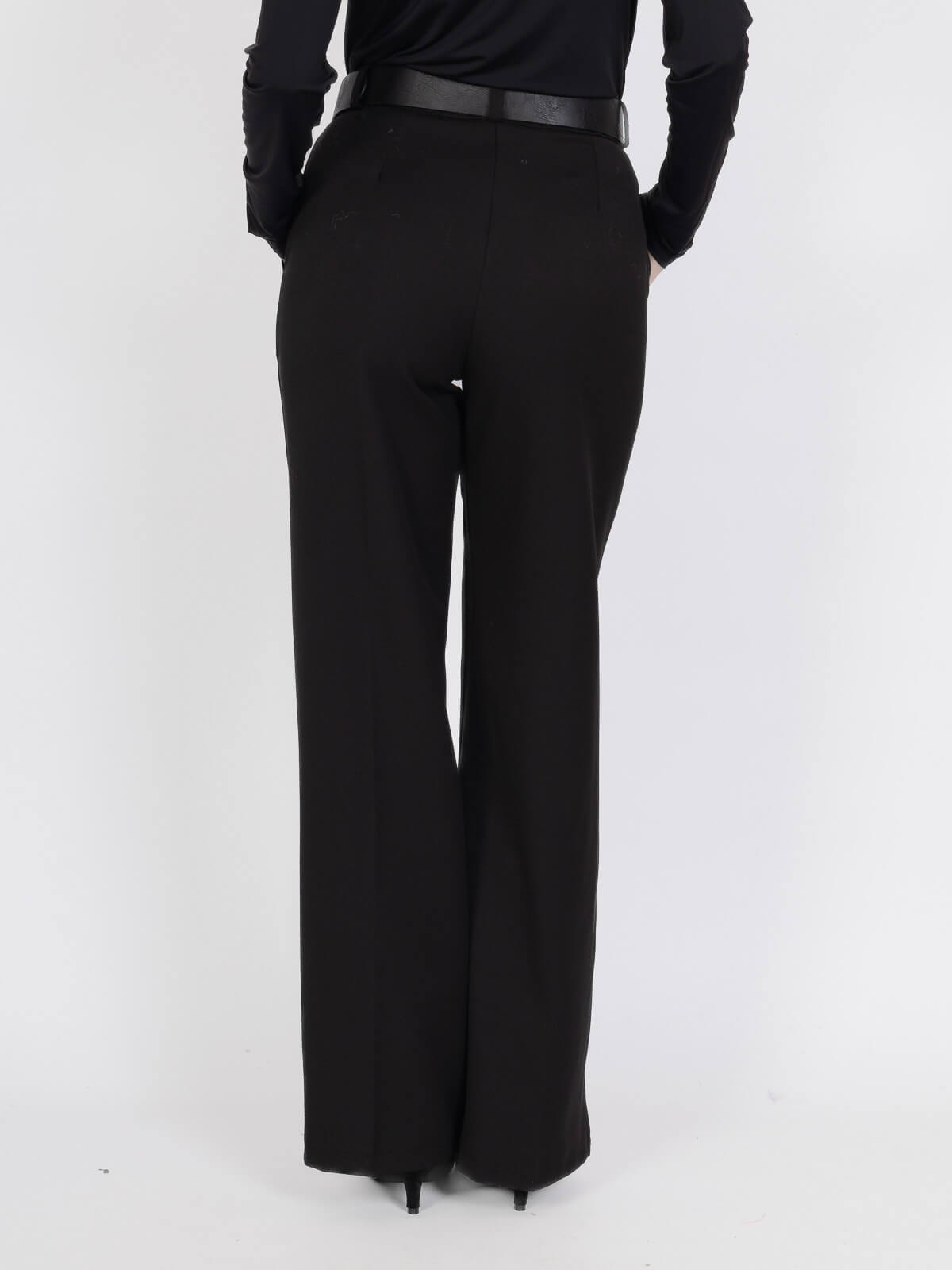 Eleganckie spodnie z szeroką nogawką Czarne - J252271 (7).jpg