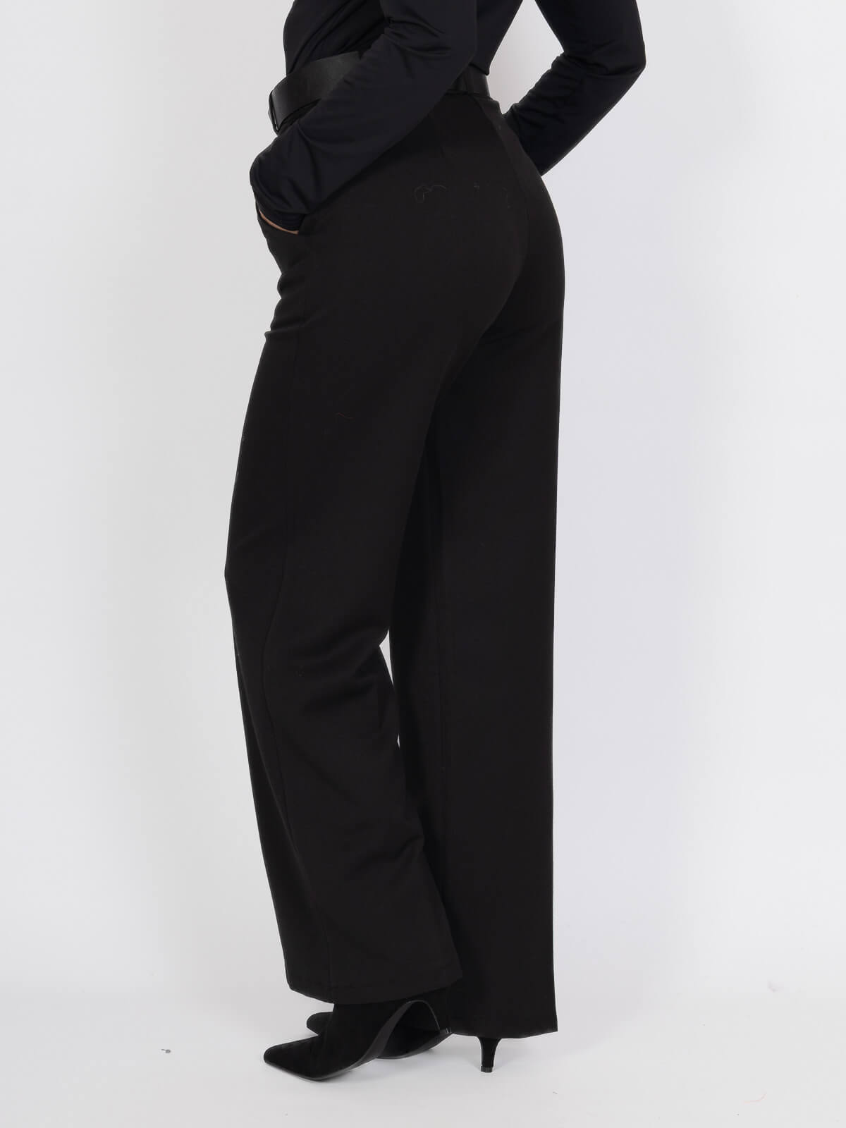Eleganckie spodnie z szeroką nogawką Czarne - J252271 (8).jpg