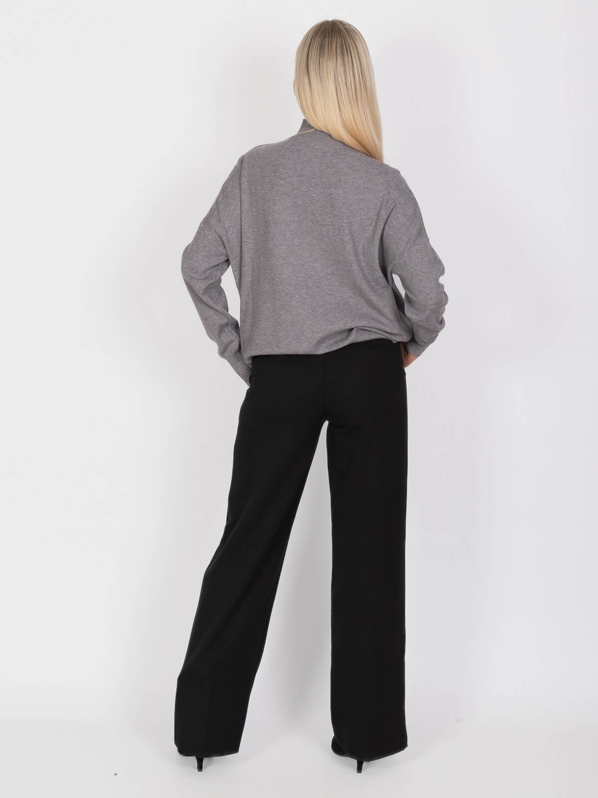 Półgolf sweter damski na długi rękaw Szary - J252261 (5).jpg