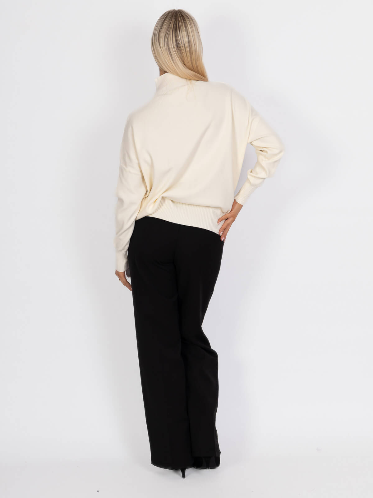 Półgolf sweter damski na długi rękaw Ecru - J252261 (9).jpg