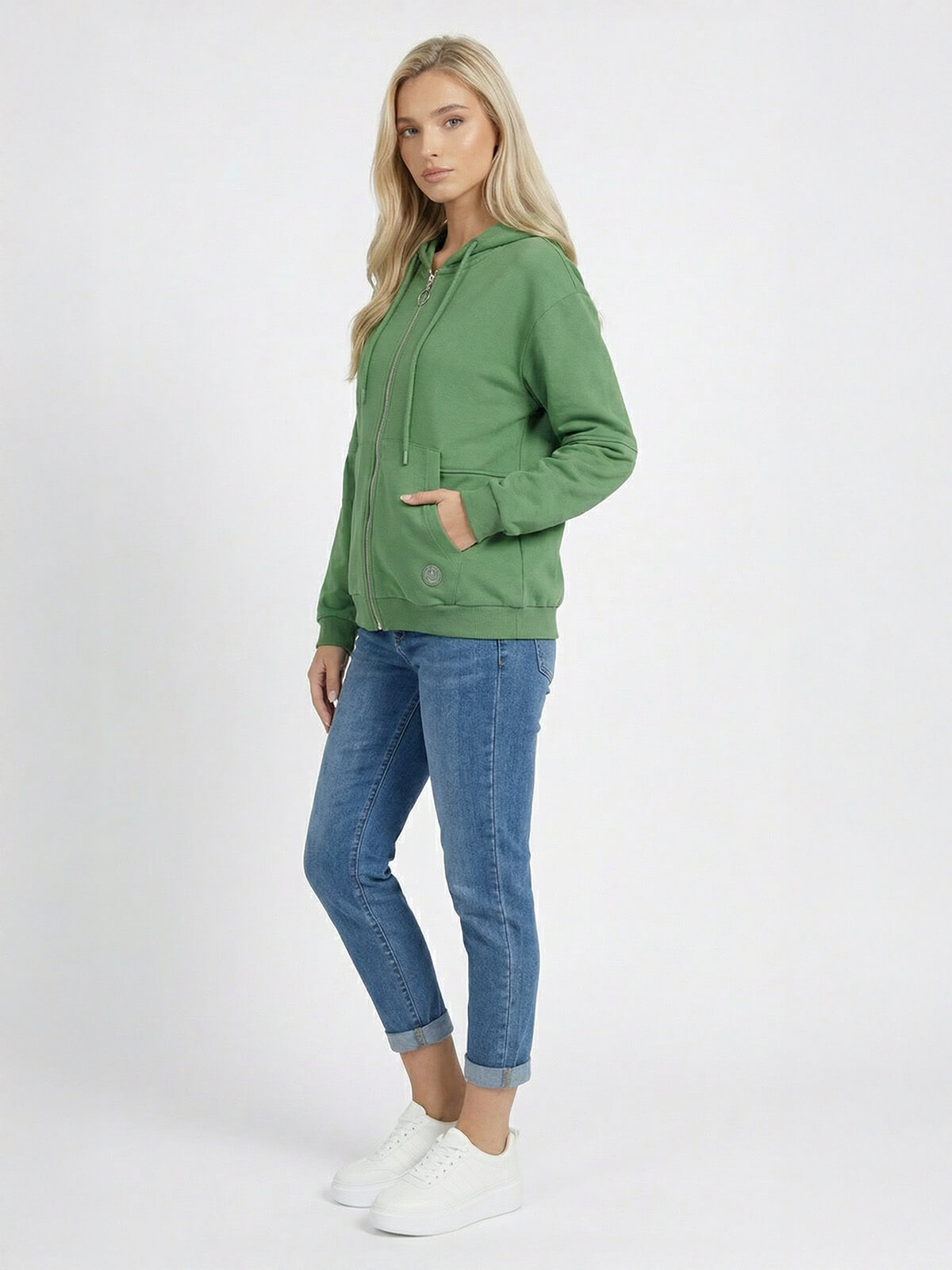 Bluza damska Megi kangurka rozpinana z kapturem J.Zielona - W230045 (7).jpg
