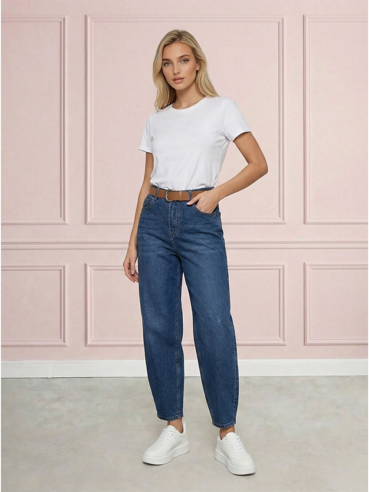 Spodnie jeans damskie M.Sara Balloon Niebieskie - W260517 (1).jpg