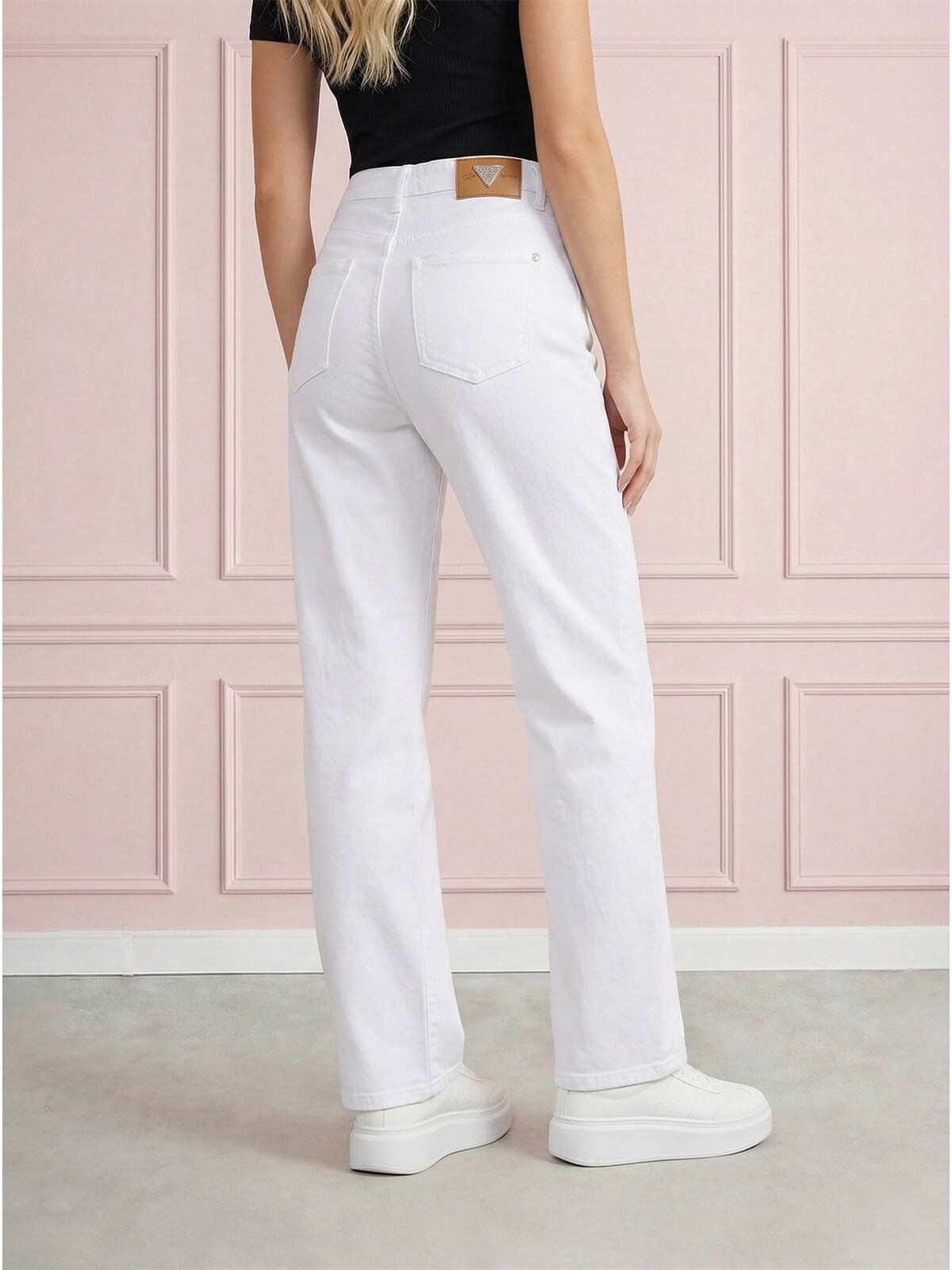 Spodnie jeans damskie M.Sara szerokie proste nogawki Straight Białe - W260067  (6).jpg