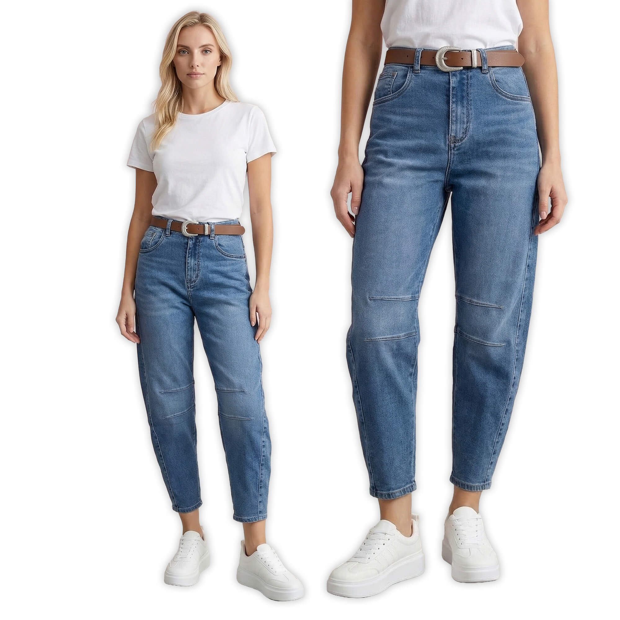 Spodnie jeans damskie M.Sara Balloon wysoki stan Nebieskie - W260653 (7).jpg