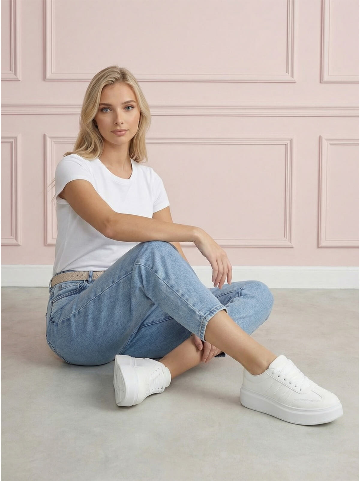 Spodnie jeans damskie M.Sara Balloon z paskiem J.Niebieskie - W260706 (3).jpg