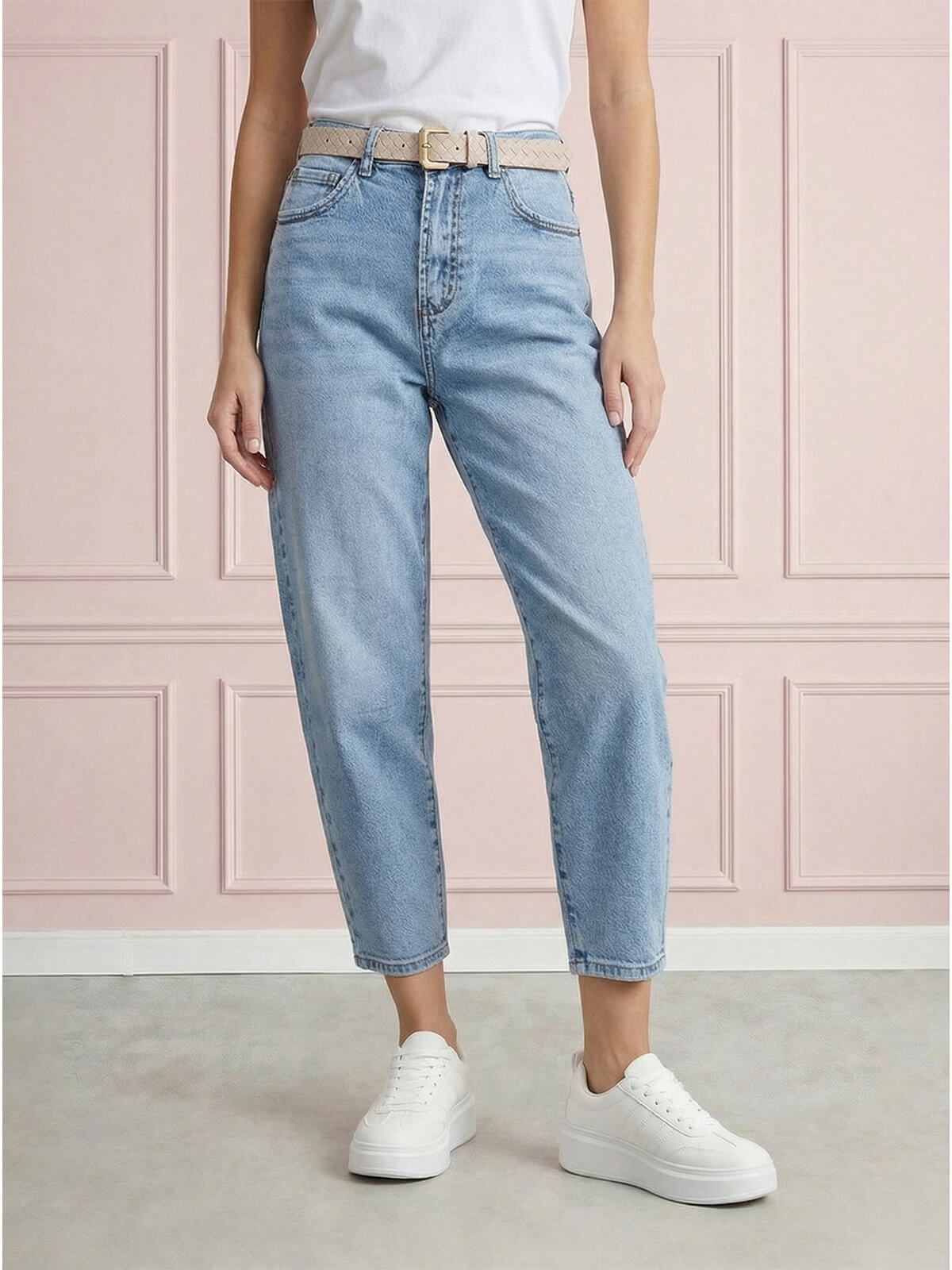 Spodnie jeans damskie M.Sara Balloon z paskiem J.Niebieskie - W260706 (4).jpg