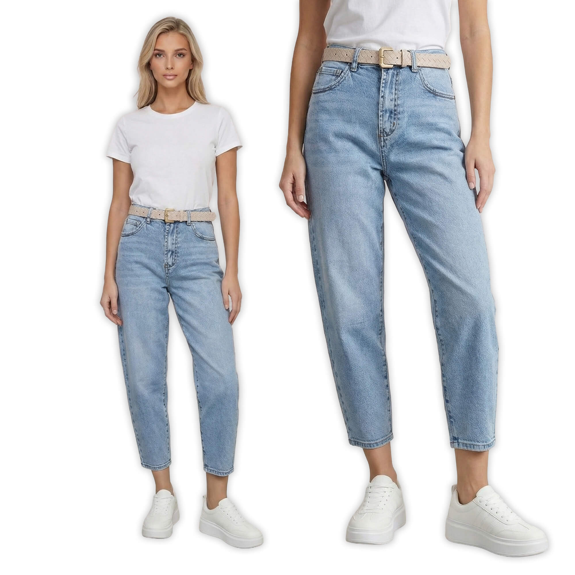 Spodnie jeans damskie M.Sara Balloon z paskiem J.Niebieskie - W260706 (7).jpg
