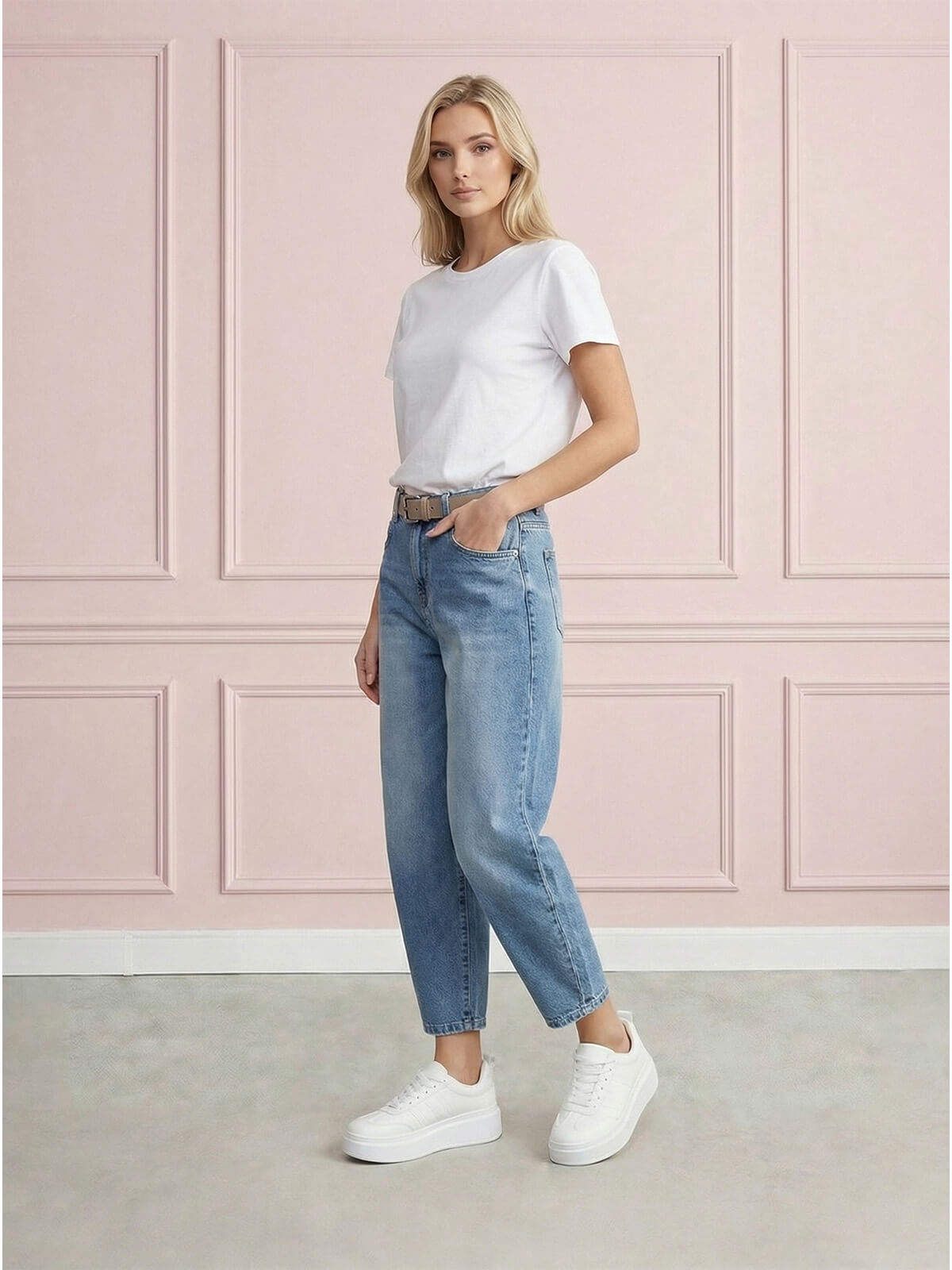 Spodnie jeans damskie M.Sara Balloon Niebieskie - 260693 (2).jpg