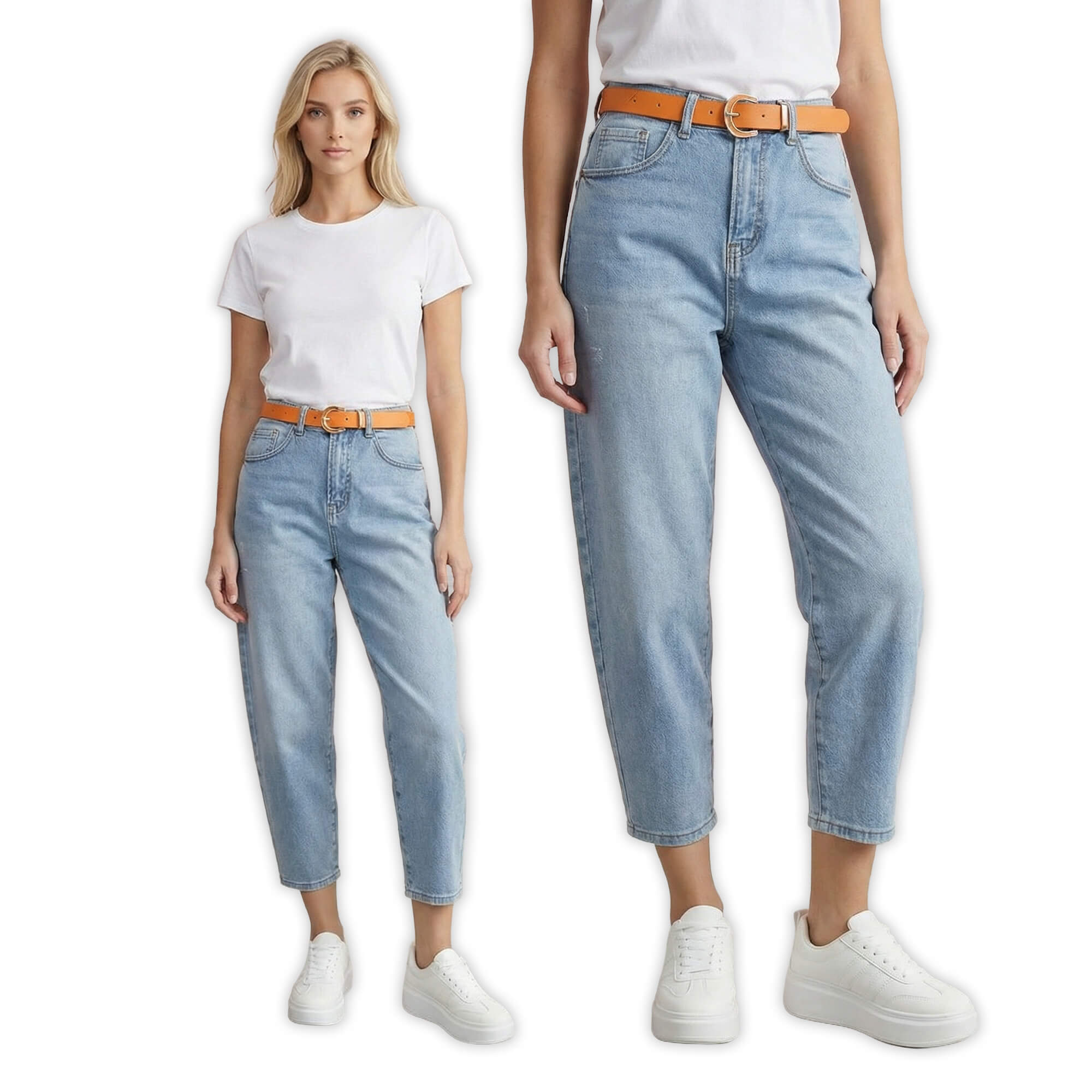 Spodnie jeans damskie M.Sara Balloon z przetarciami J.Niebieskie - W260698 (5).jpg