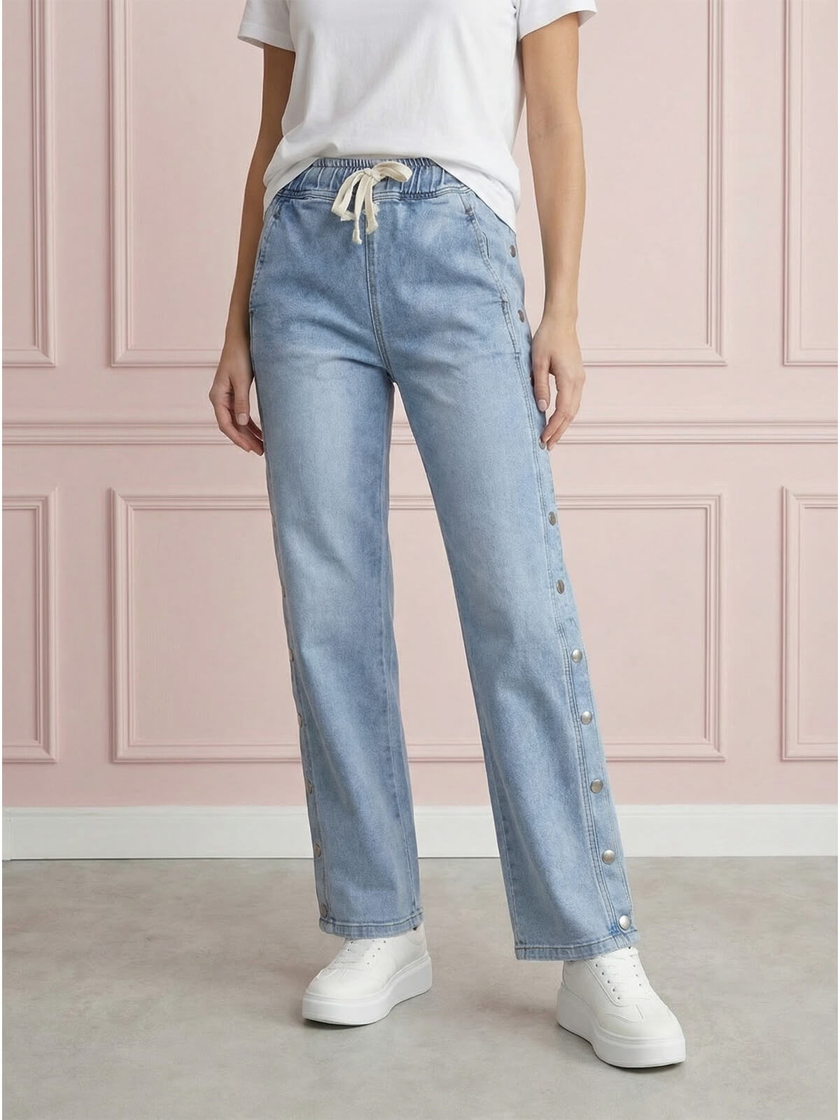 Spodnie jeans M.Sara damskie wide leg z zatrzaskami po bokach J.Niebieskie - W260717 (3).jpg