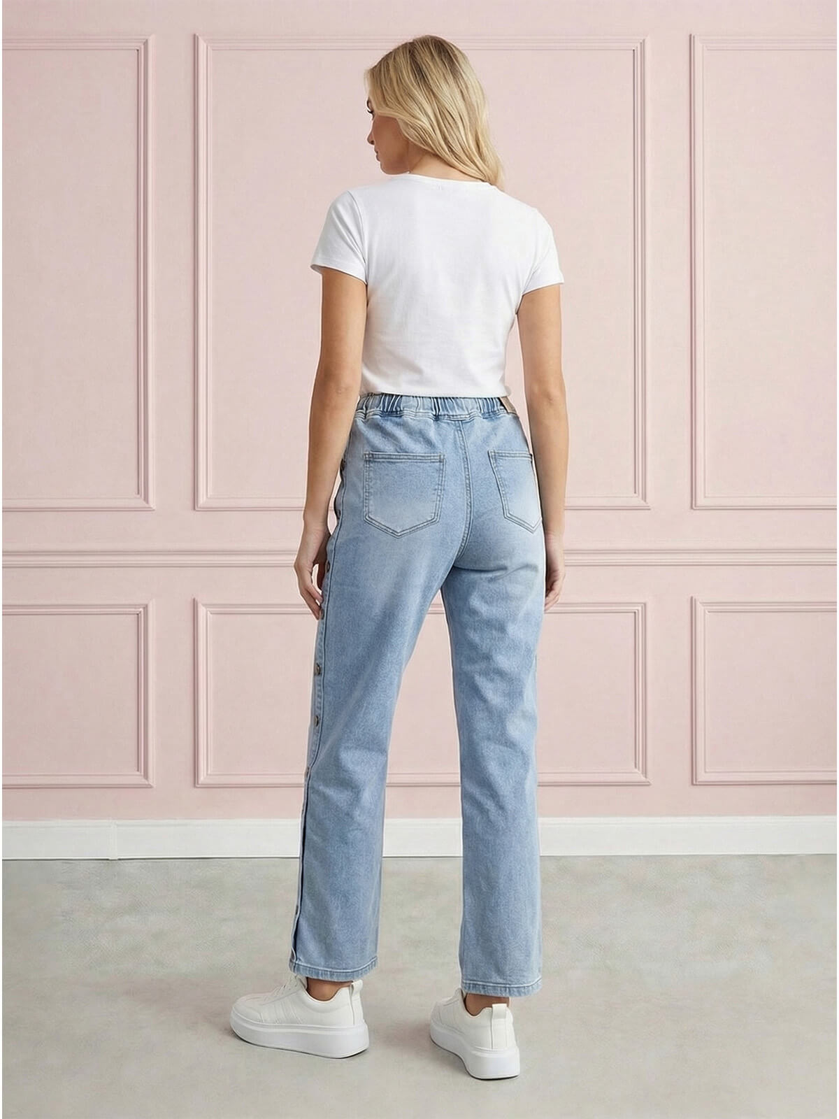 Spodnie jeans M.Sara damskie wide leg z zatrzaskami po bokach J.Niebieskie - W260717 (7).jpg
