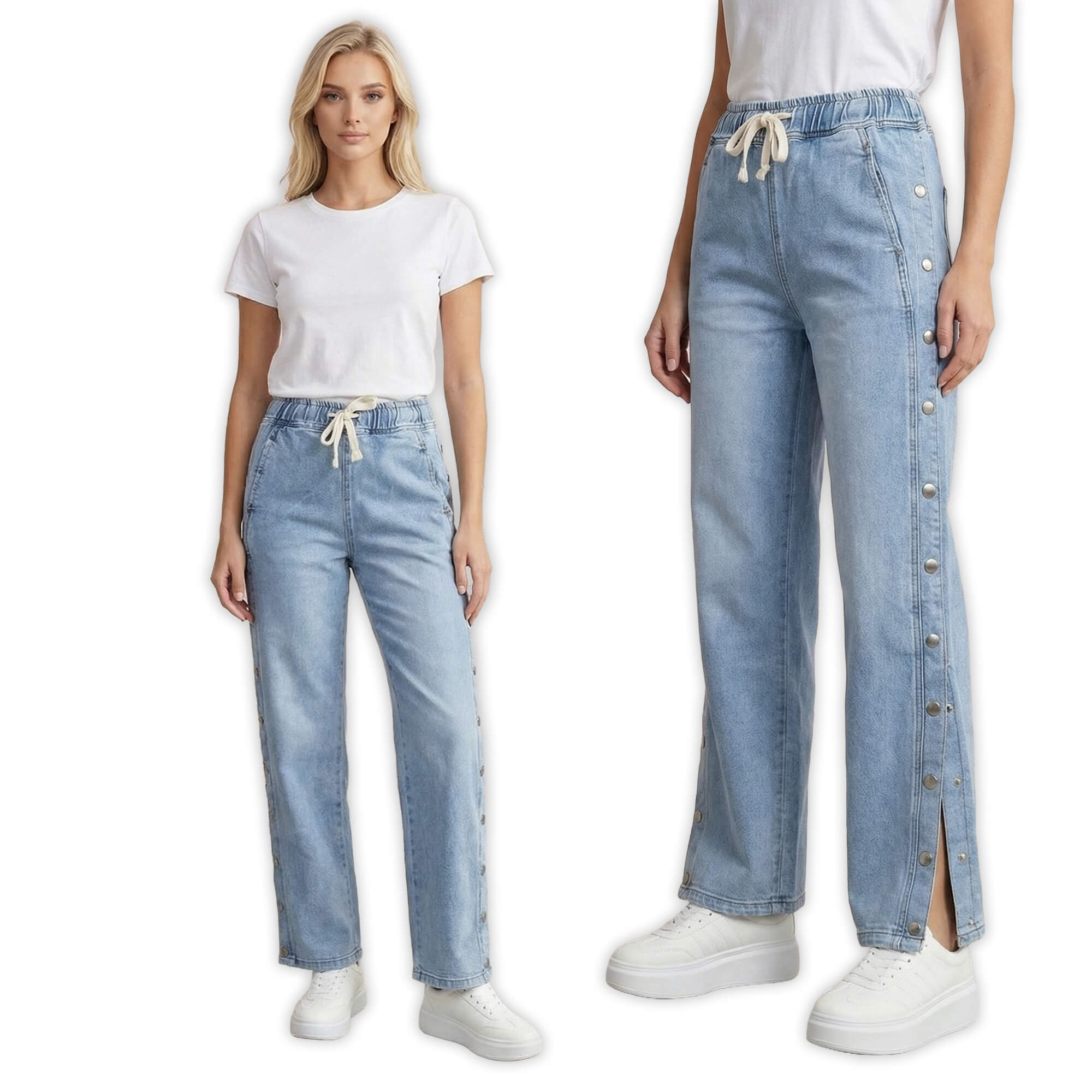 Spodnie jeans M.Sara damskie wide leg z zatrzaskami po bokach J.Niebieskie - W260717 (8).jpg