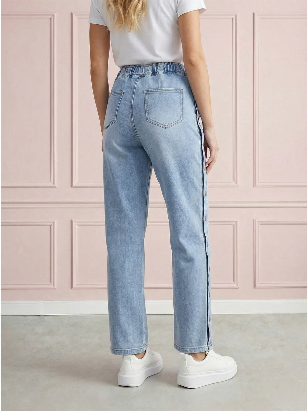 Spodnie jeans M.Sara damskie wide leg z zatrzaskami po bokach J.Niebieskie - W260717 (9).jpg