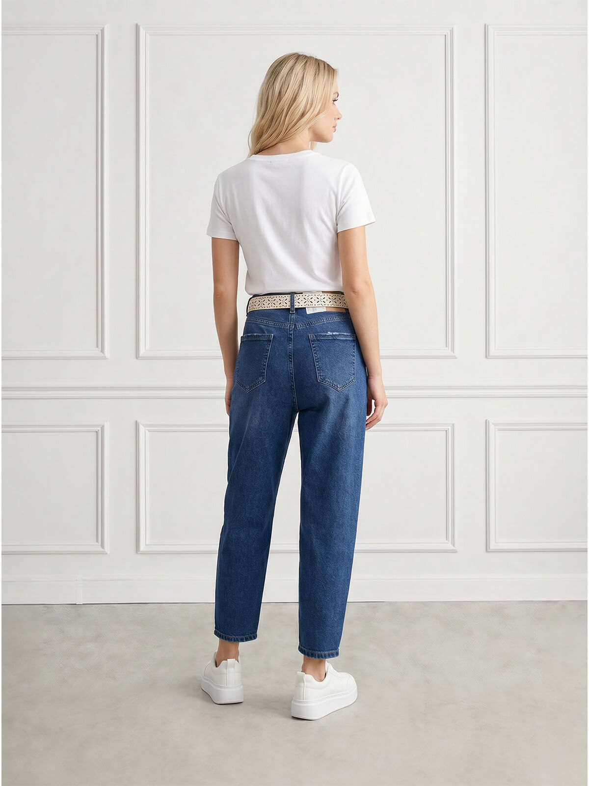 Spodnie jeans damskie M.Sara Balloon wysoki stan Niebieskie - W260610 (5).jpg