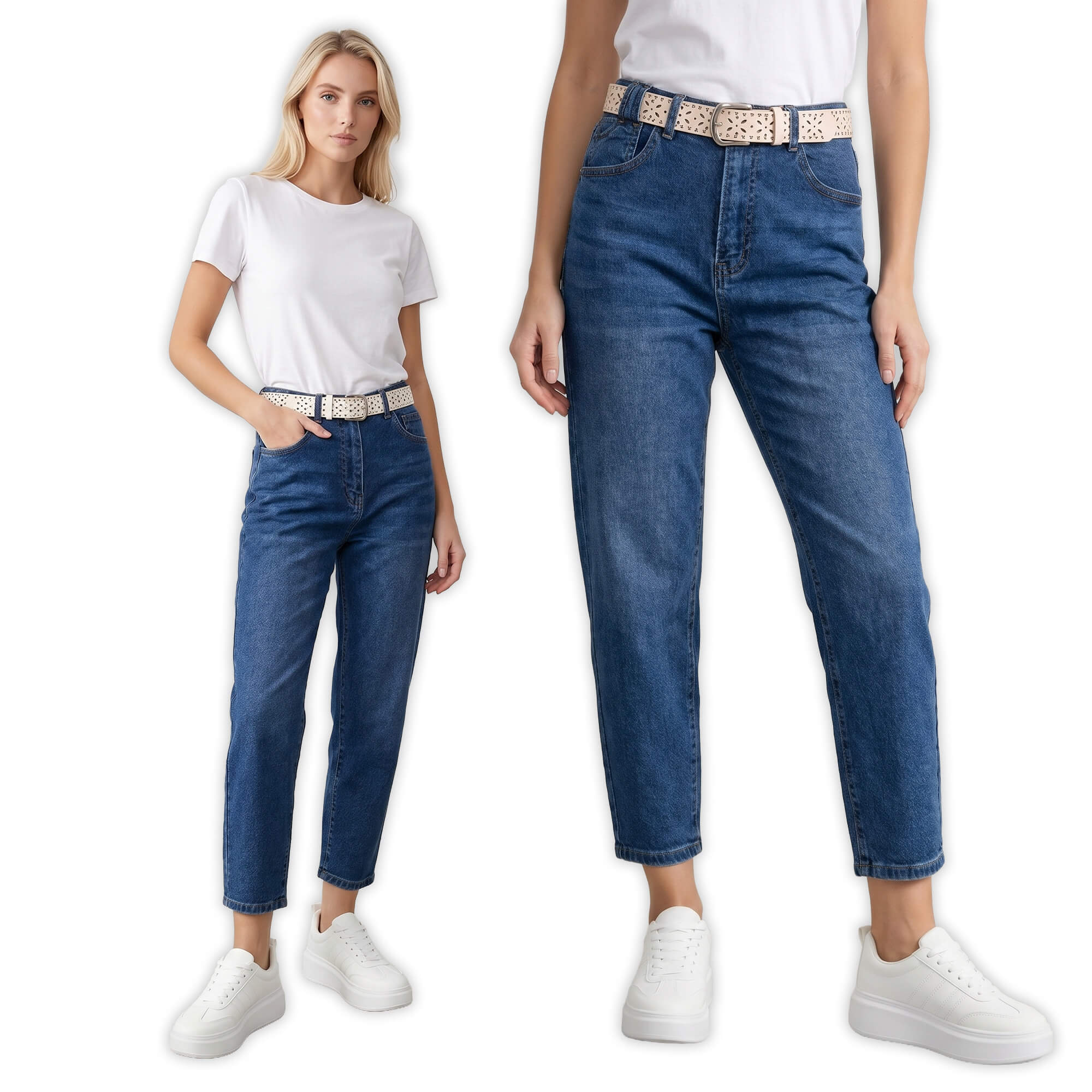 Spodnie jeans damskie M.Sara Balloon wysoki stan Niebieskie - W260610 (7).jpg
