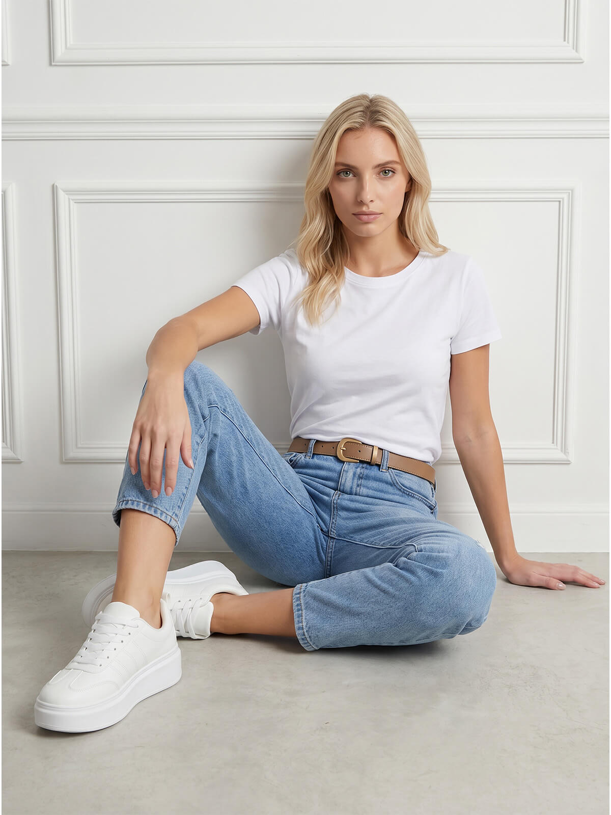 Spodnie jeans damskie M.Sara Balloon z przetarciami J.Niebieskie - 260949  (4).jpg