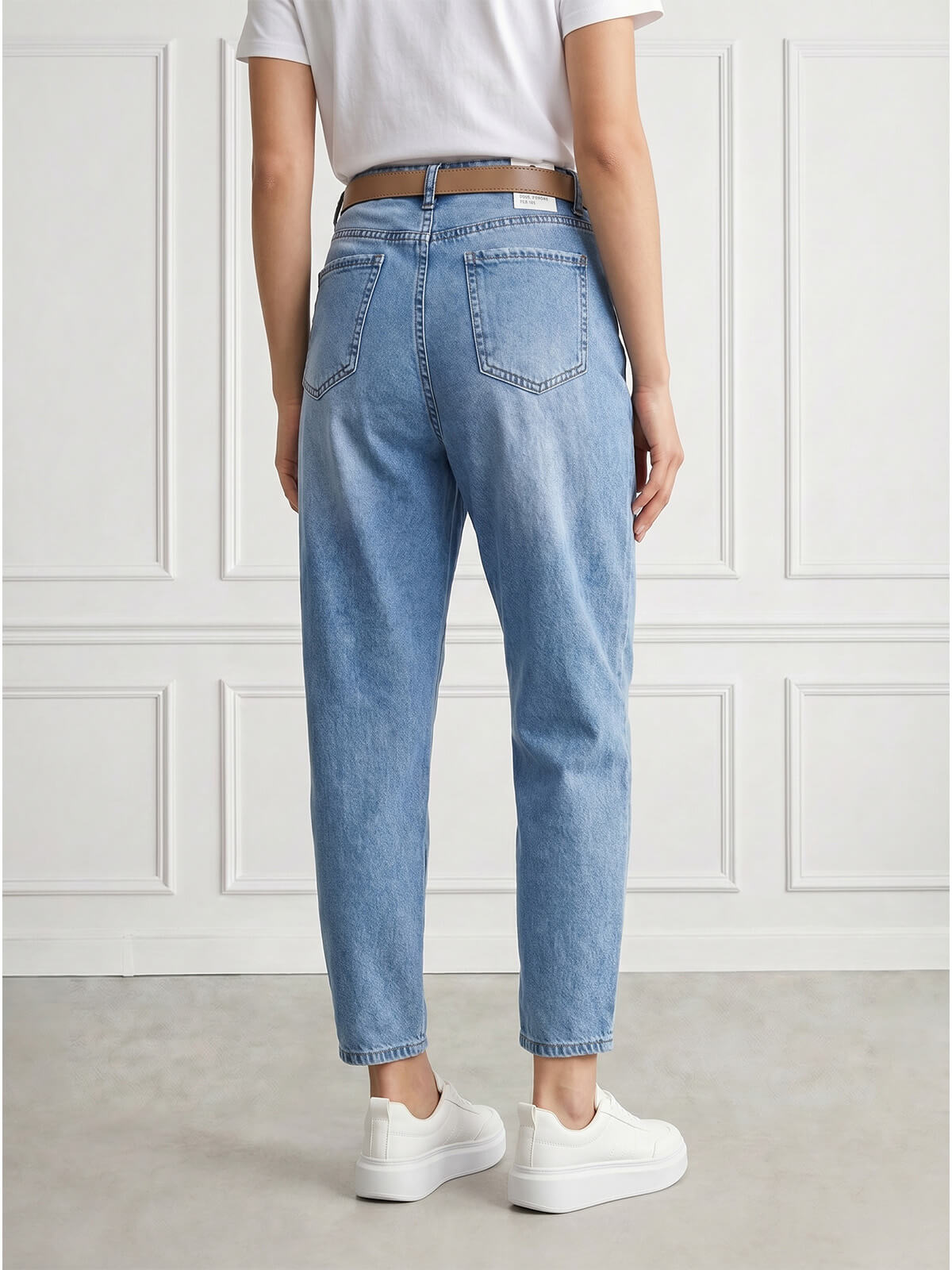 Spodnie jeans damskie M.Sara Balloon z przetarciami J.Niebieskie - 260949  (5).jpg