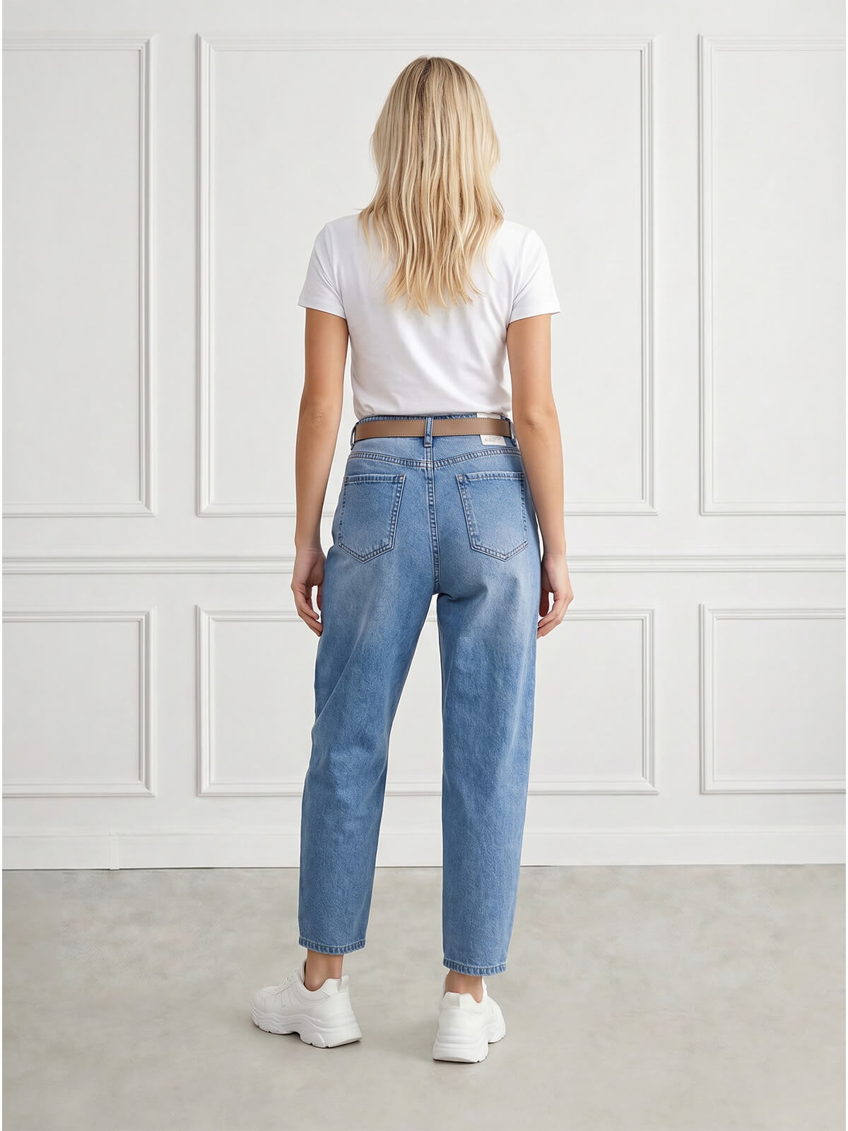 Spodnie jeans damskie M.Sara Balloon z przetarciami J.Niebieskie - 260949  (6).jpg