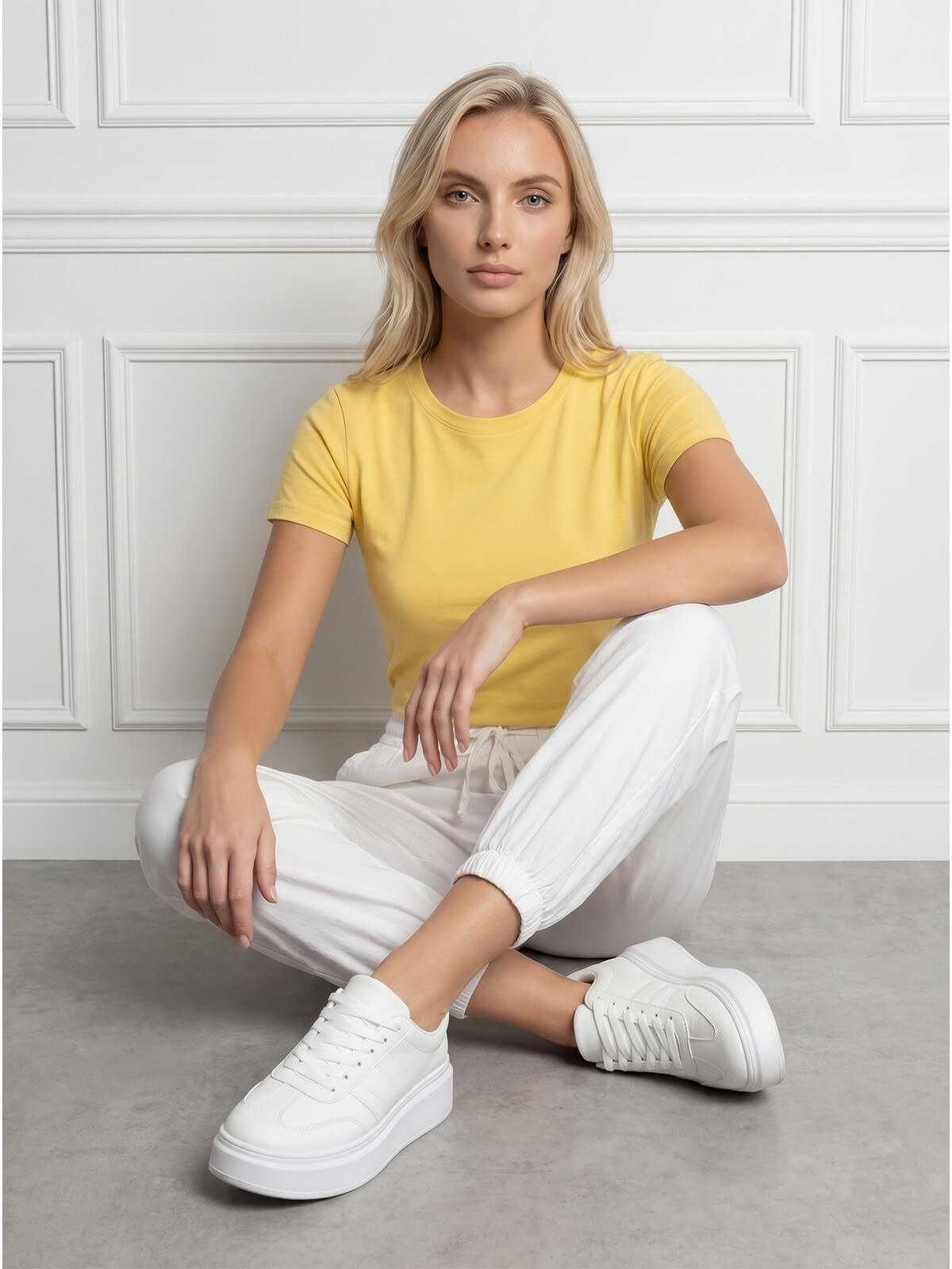 Letnie spodnie damskie M.Sara Jogger Bałe - W260959 (5).jpg