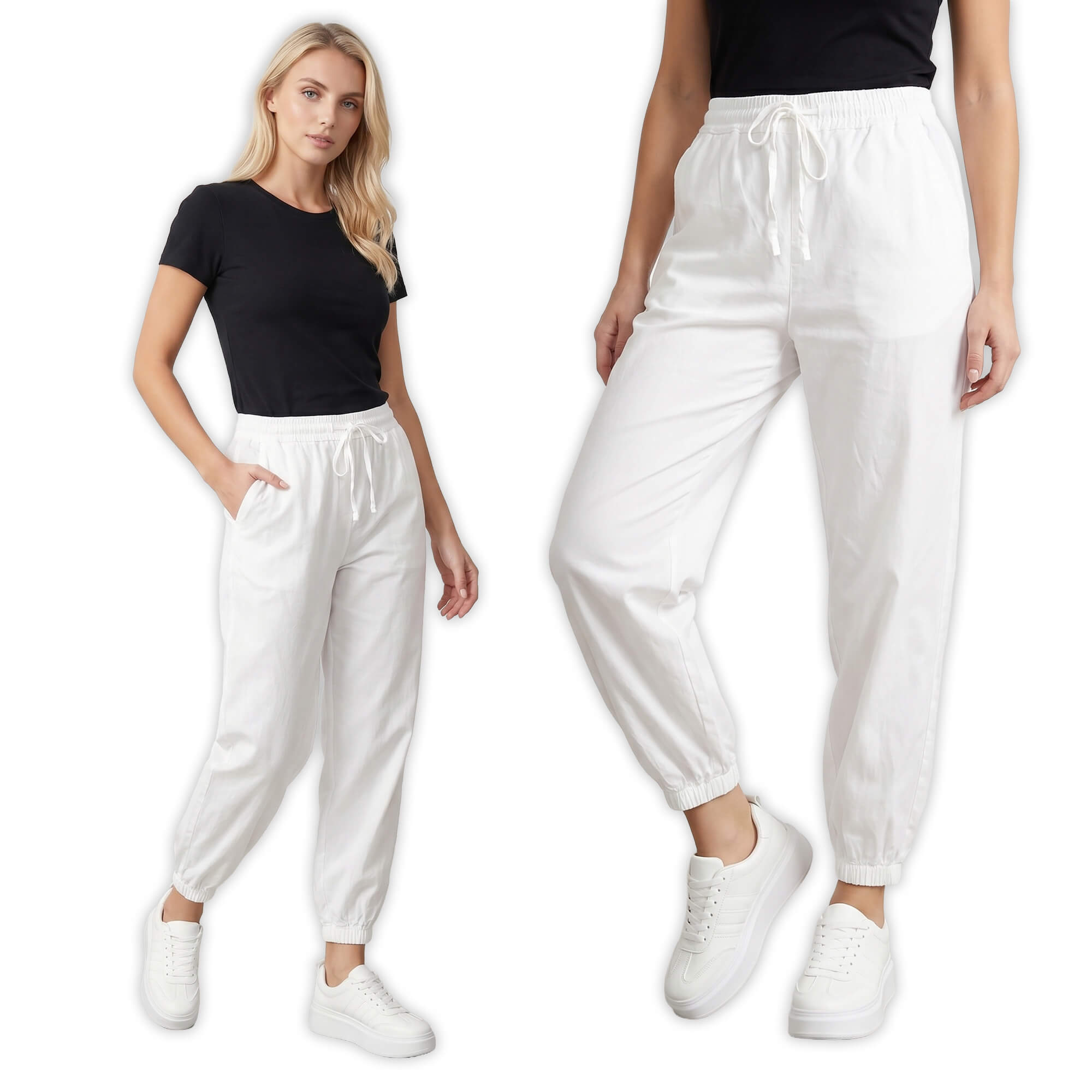 Letnie spodnie damskie M.Sara Jogger Bałe - W260959 (8).jpg