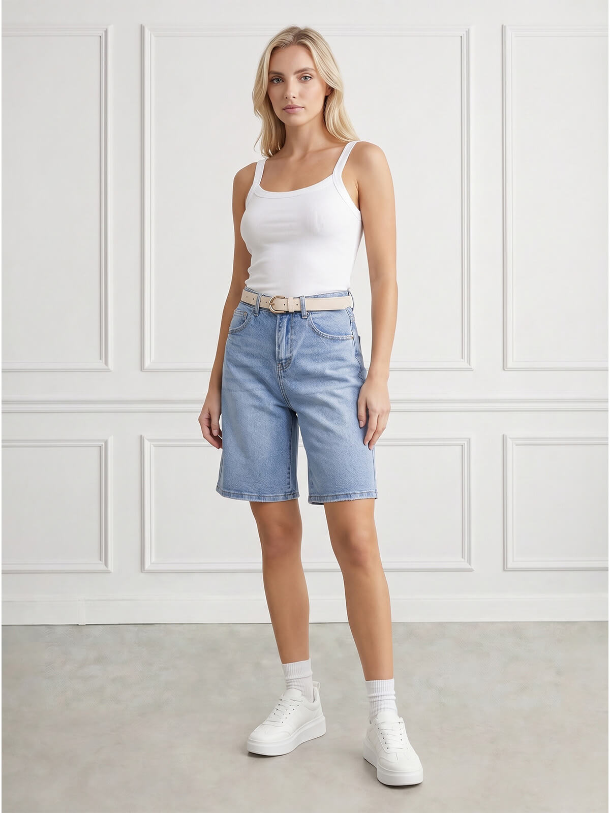Spodenki jeans damskie M.Sara Bermudy J.Niebieskie - W260967 (1).jpg