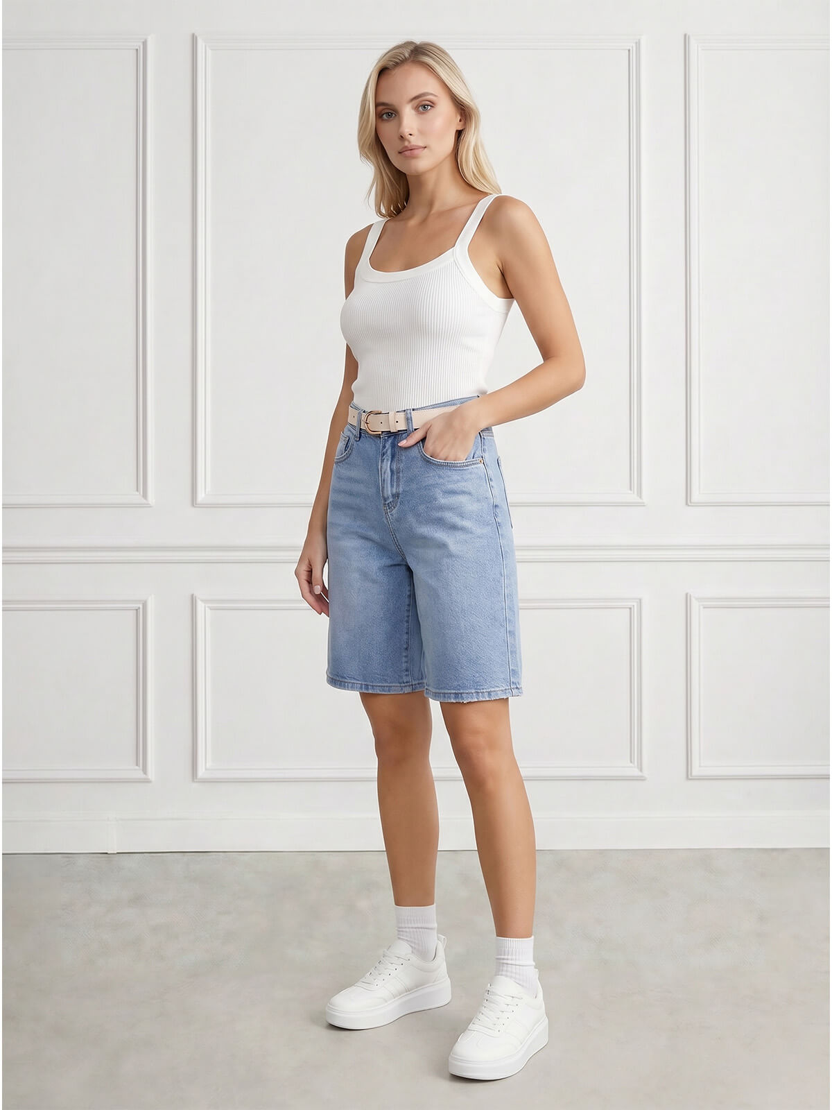 Spodenki jeans damskie M.Sara Bermudy J.Niebieskie - W260967 (2).jpg