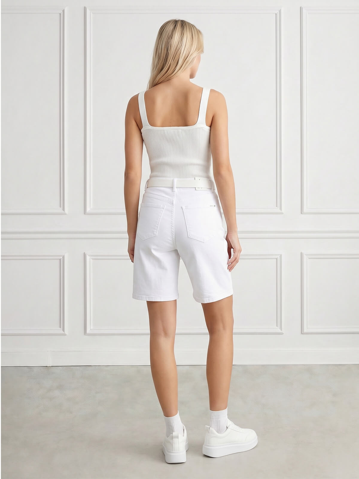 Spodenki jeans damskie M.Sara Bermudy Białe - W260977 (6).jpg