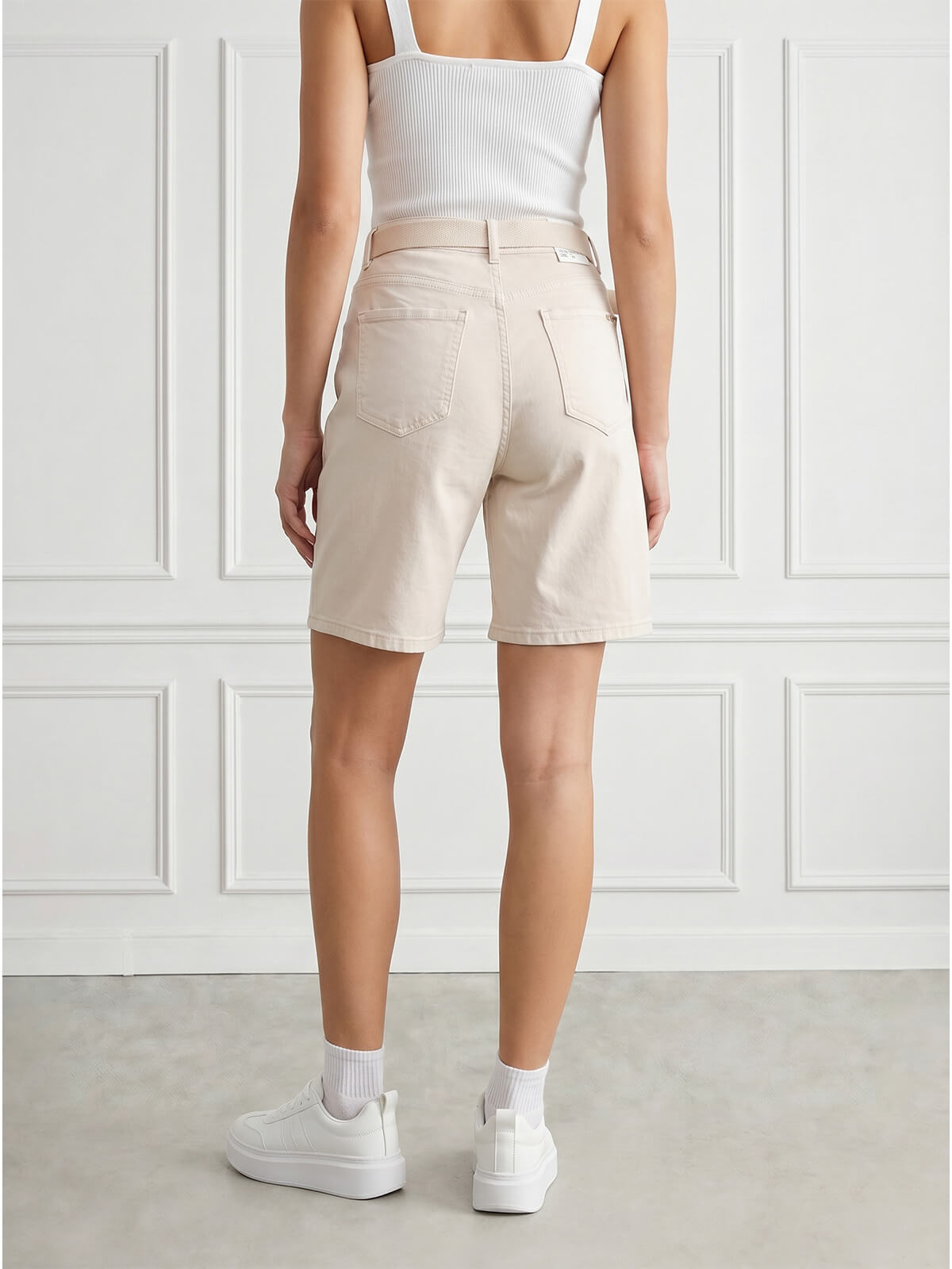 Spodenki jeans damskie M.Sara Bermudy J.Beżowe - W260977 (5).jpg