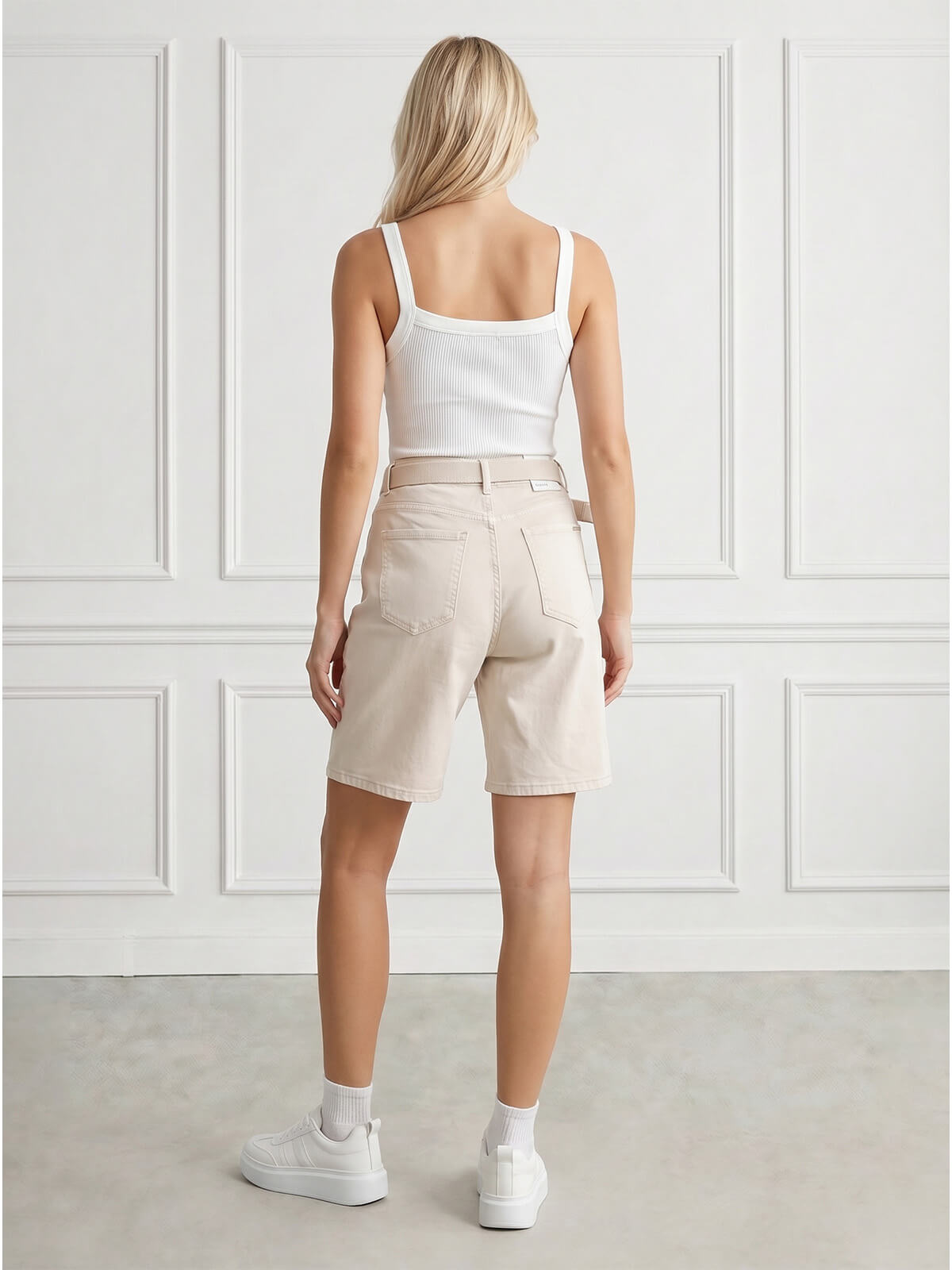 Spodenki jeans damskie M.Sara Bermudy J.Beżowe - W260977 (6).jpg