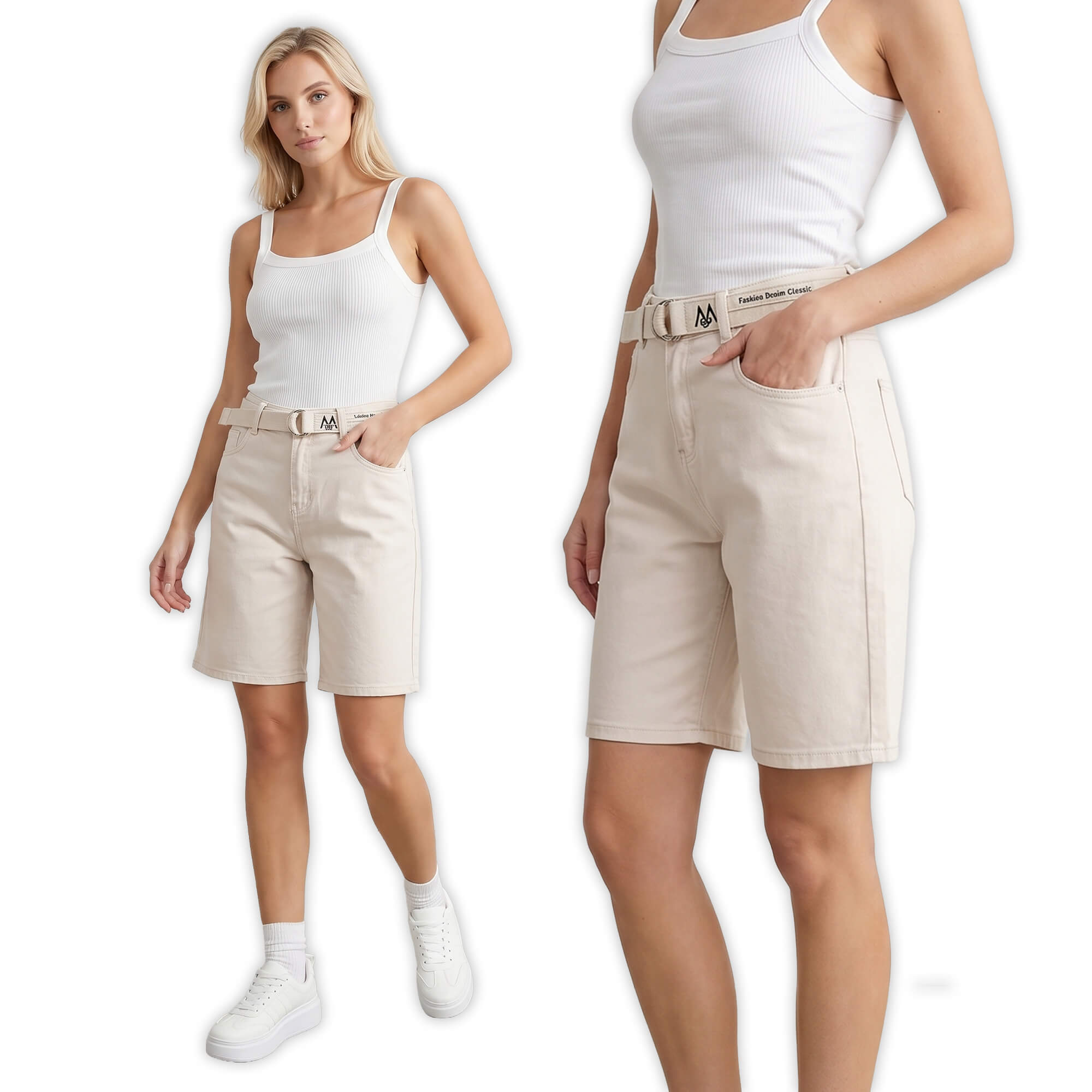 Spodenki jeans damskie M.Sara Bermudy J.Beżowe - W260977 (7).jpg