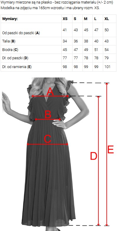 479-16 NINA elegancka sukienka z kopertowym dekoltem, rękawkiem i paskiem - ciemny beż z brokatem-10 68440 