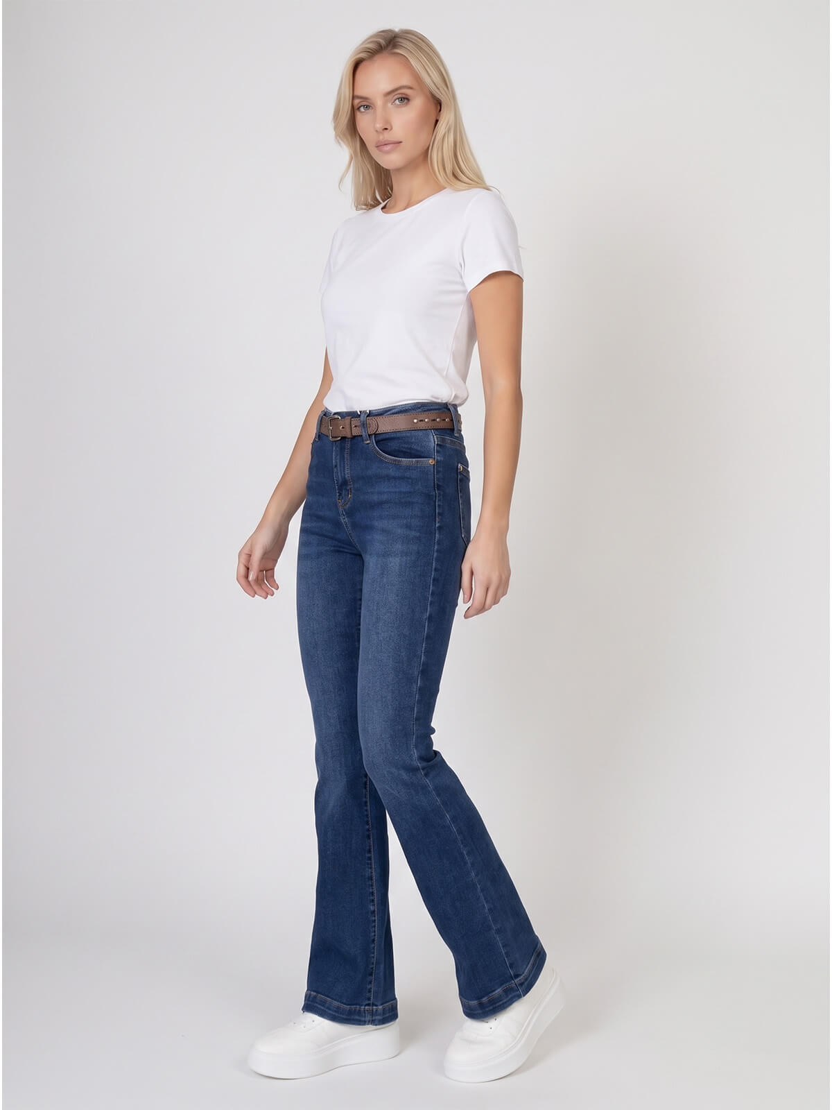 Spodnie jeans M.Sara Dzwony Flared Leg Niebieskie - W261399 (2).jpg