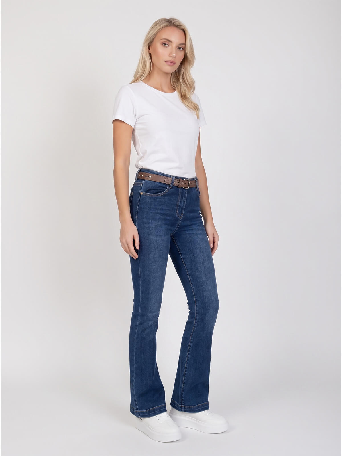 Spodnie jeans M.Sara Dzwony Flared Leg Niebieskie - W261399 (3).jpg