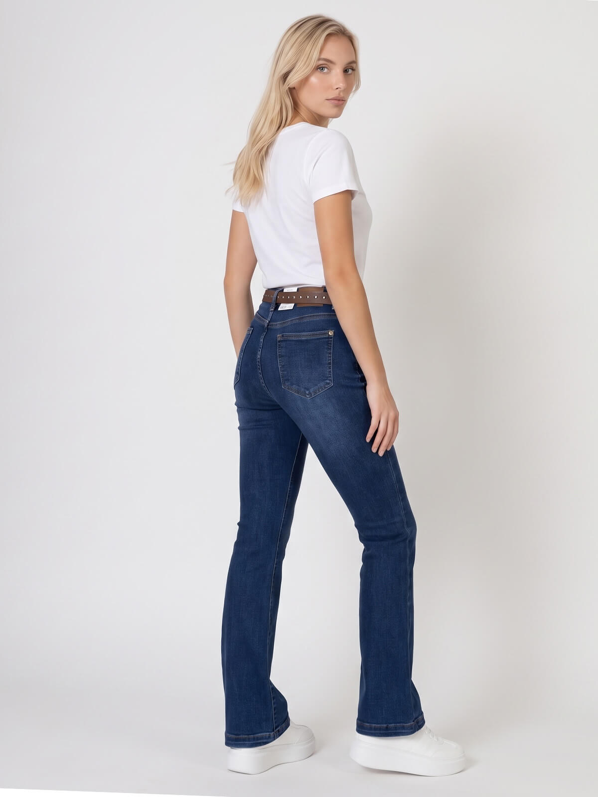 Spodnie jeans M.Sara Dzwony Flared Leg Niebieskie - W261399 (5).jpg