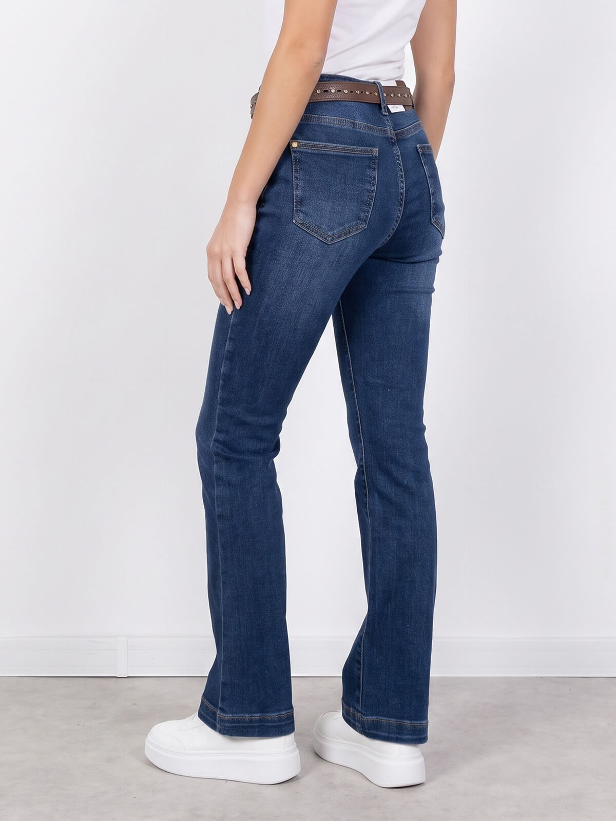 Spodnie jeans M.Sara Dzwony Flared Leg Niebieskie - W261399 (6).jpg