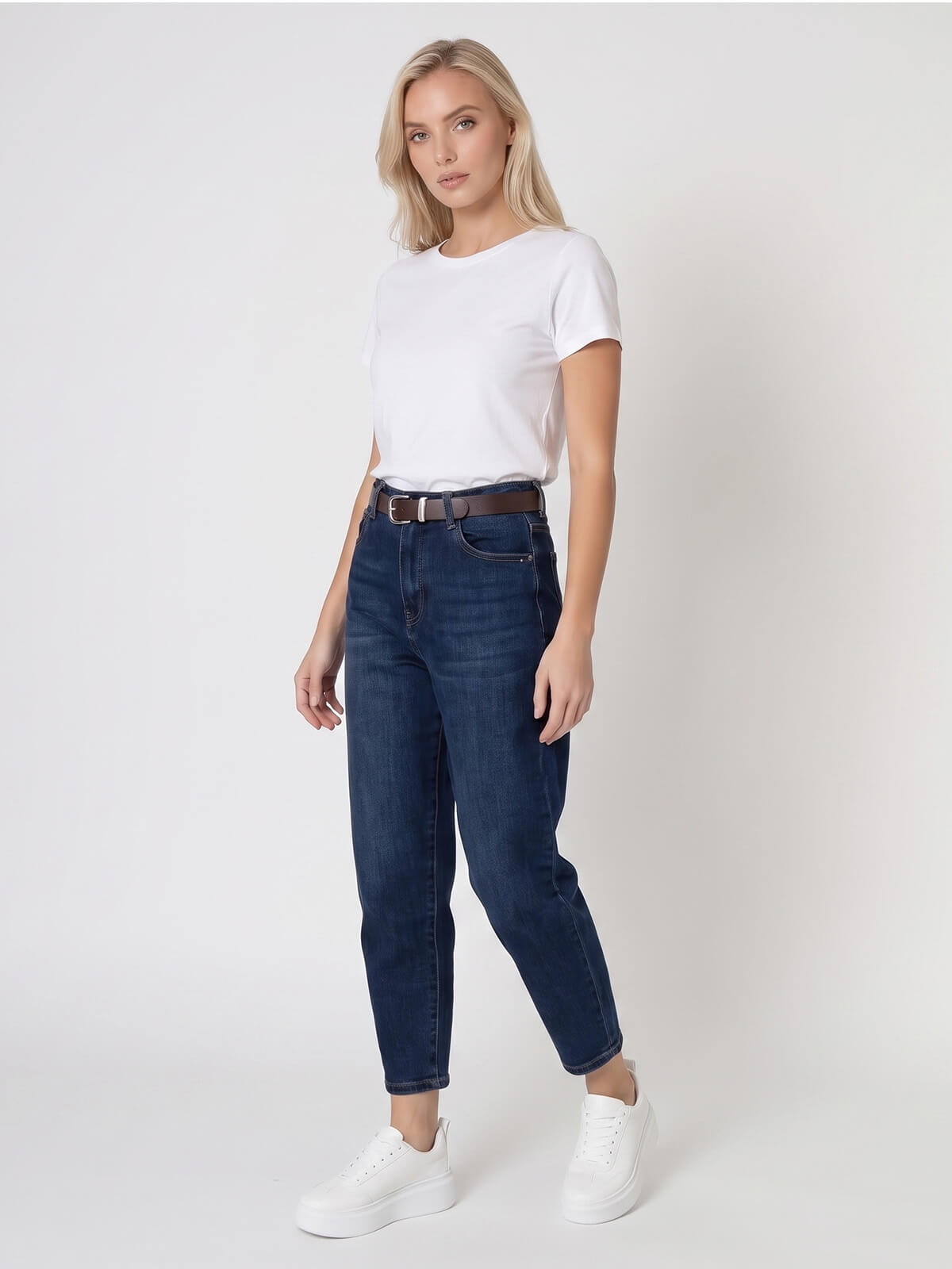 Spodnie jeans damskie M.Sara Balloon Granatowe - W261404 (4).jpg