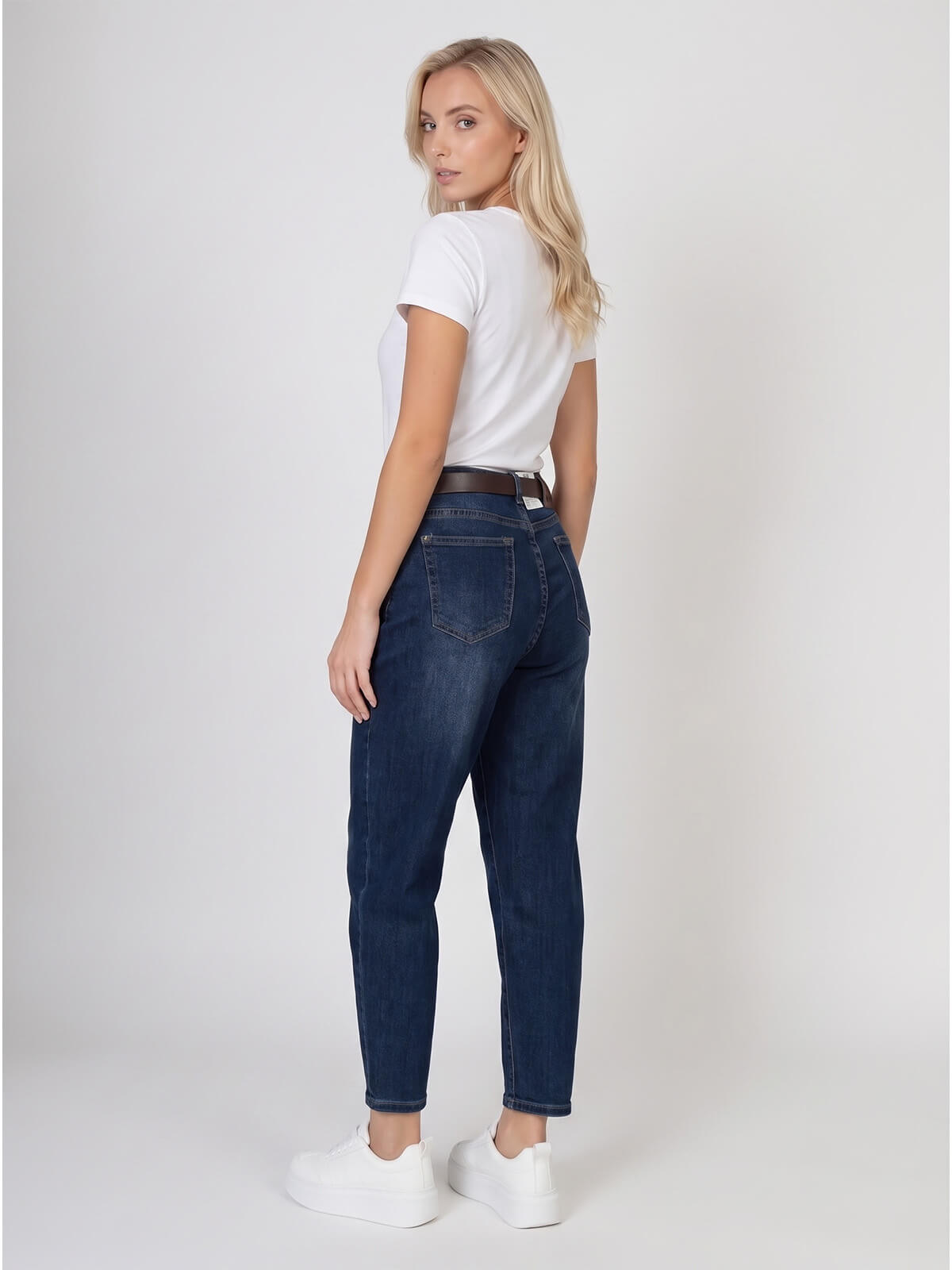 Spodnie jeans damskie M.Sara Balloon Granatowe - W261404 (6).jpg