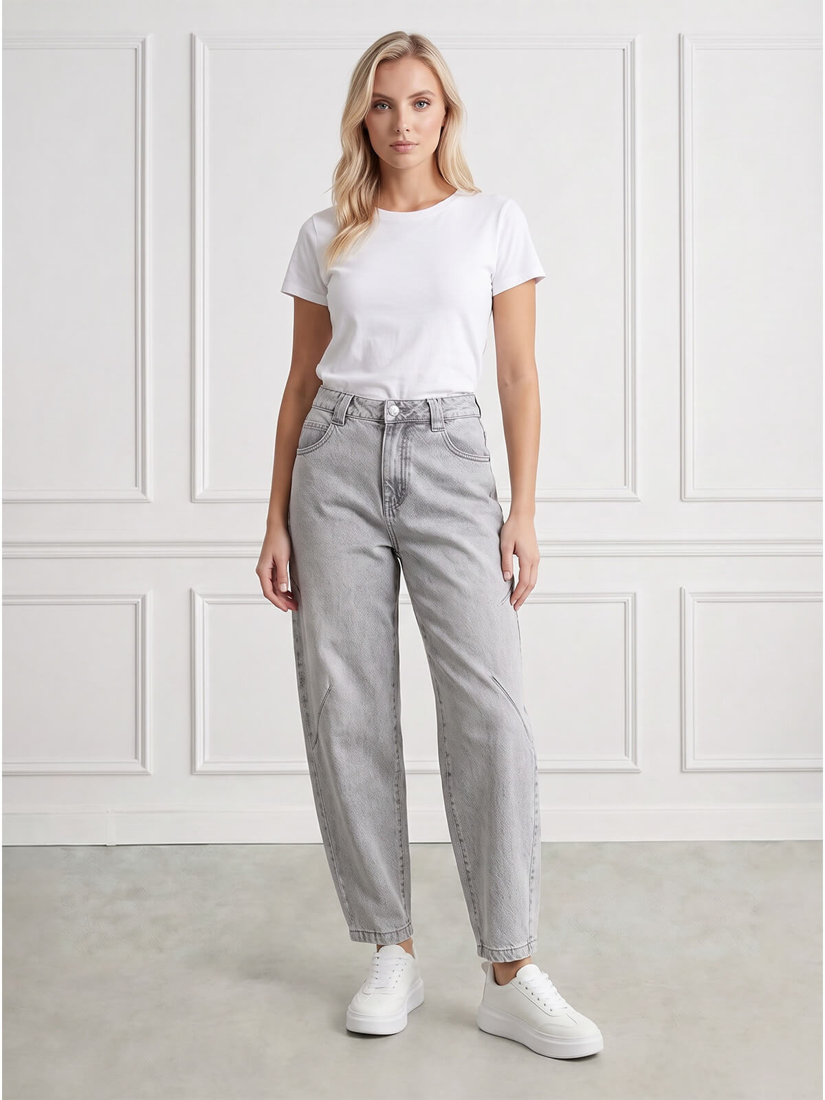 Spodnie jeans damskie M.Sara Balloon Szare - W250027.jpg