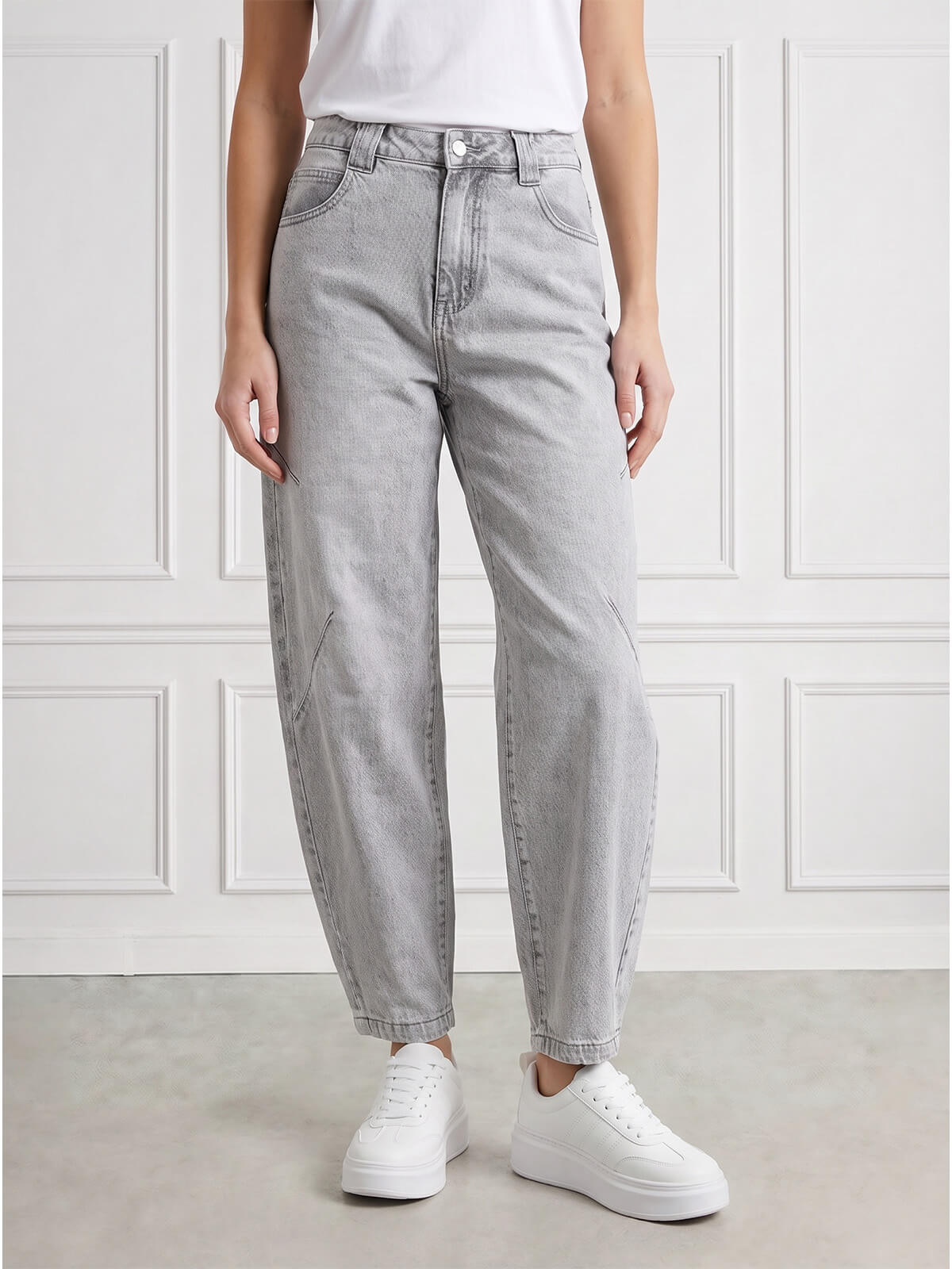 Spodnie jeans damskie M.Sara Balloon Szare - W250027.jpg