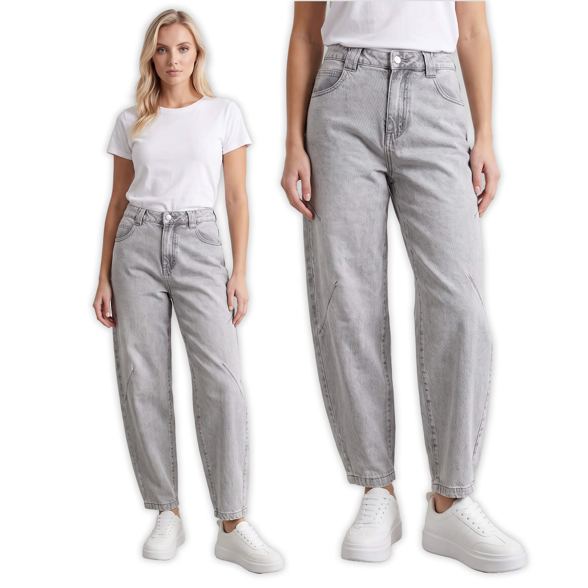 Spodnie jeans damskie M.Sara Balloon Szare - W250027.jpg